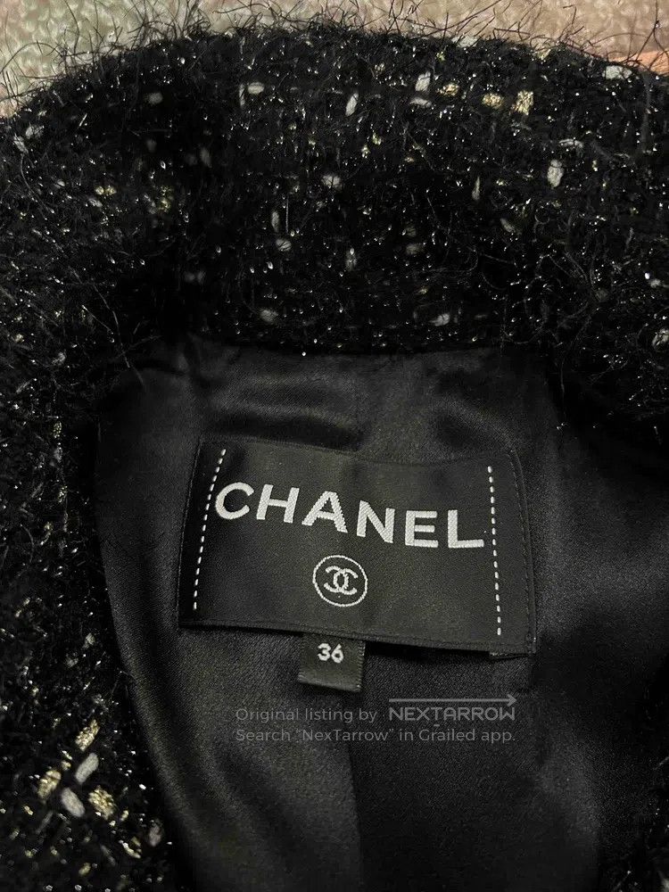 Chanel Chanel Black glitter diamond buckle lapel jacket Size XS / US 0-2 / IT 36-38 - 6 Thumbnail