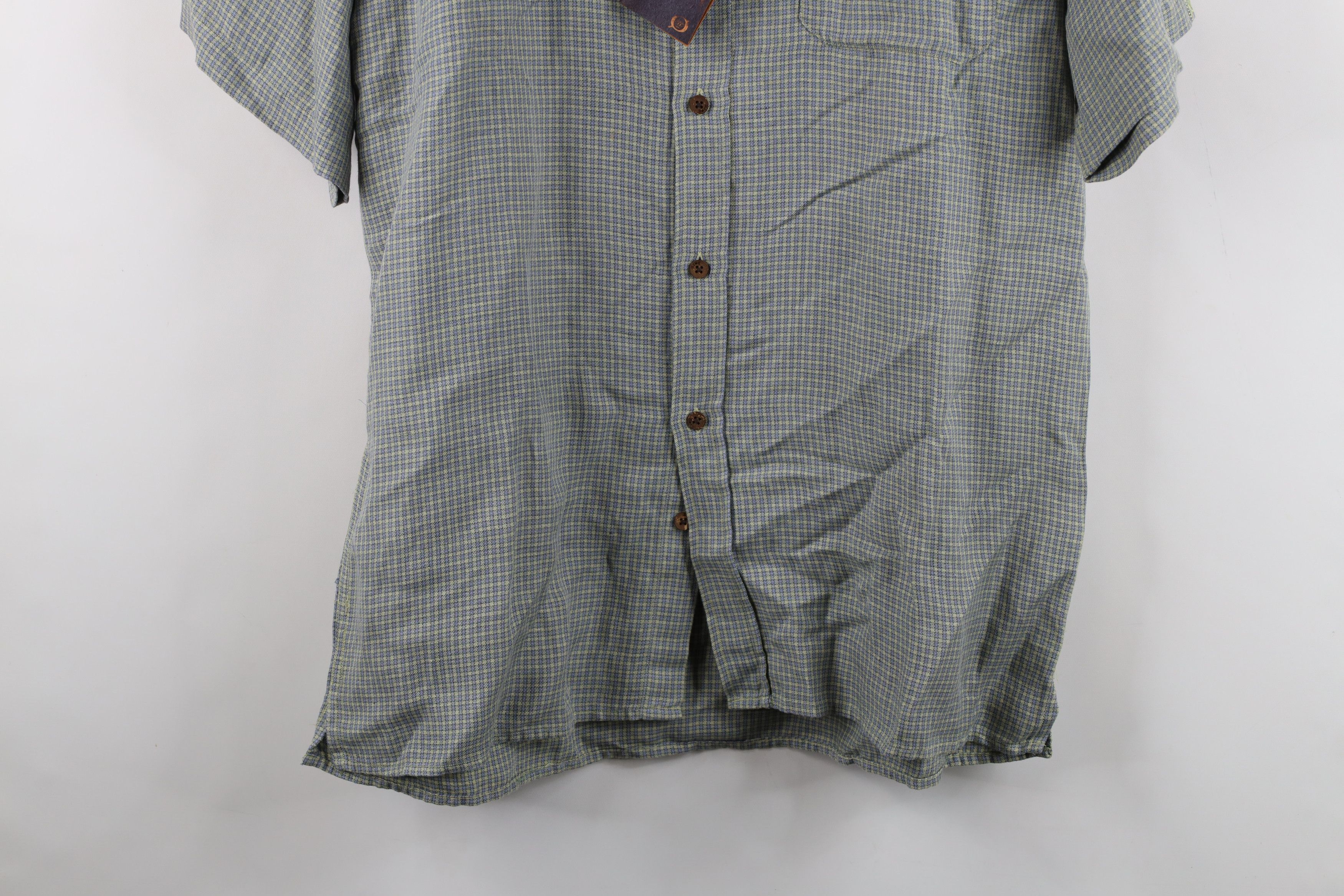 Born New Born Bamboo Short Sleeve Collared Button Shirt Plaid Size US M / EU 48-50 / 2 - 3 Thumbnail