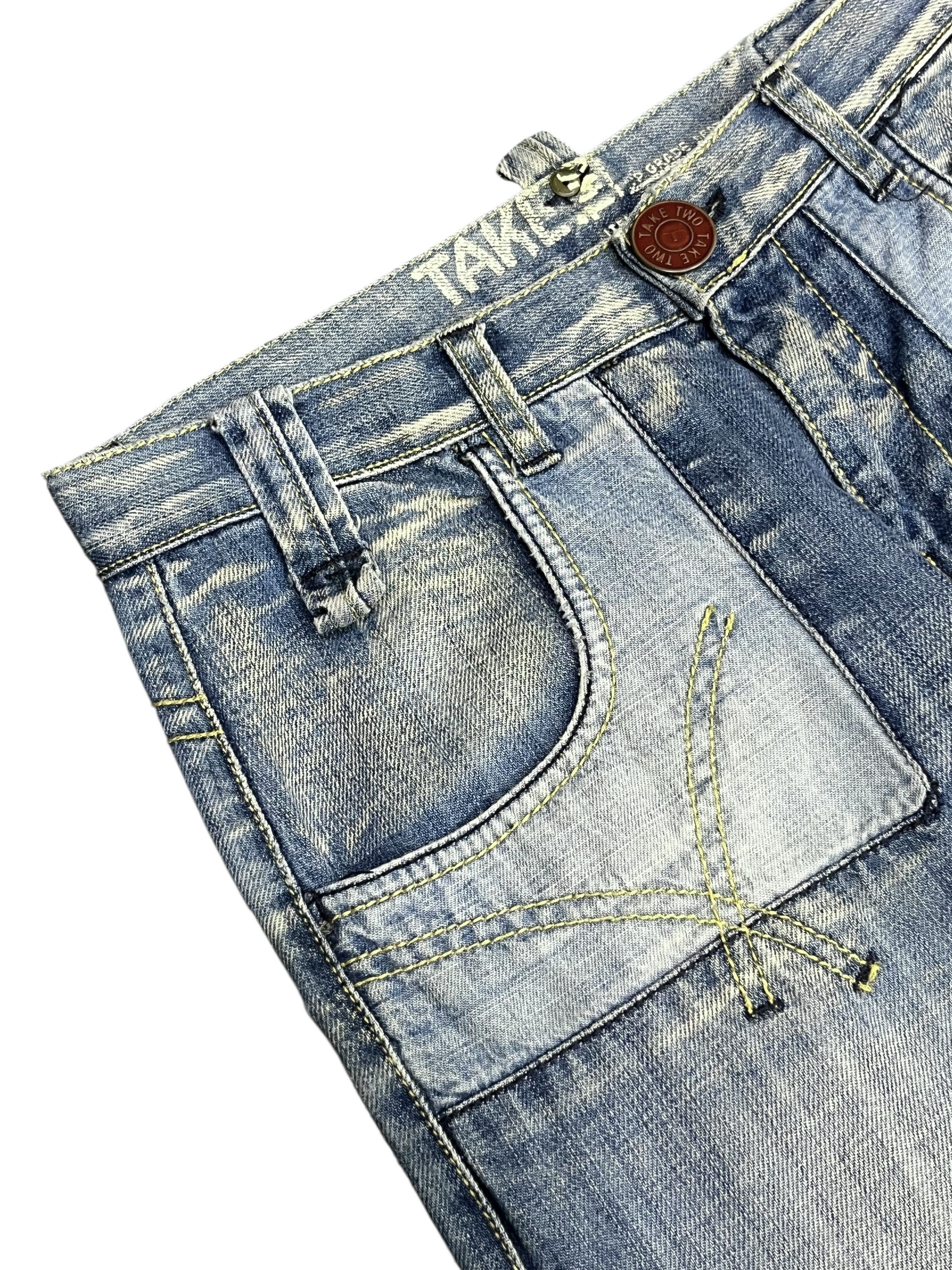 Italia Independent Vintage TAKE TWO Made in Italy Super Wide Leg Jeans - W28" Size 28" / US 6 / IT 42 - 6 Thumbnail