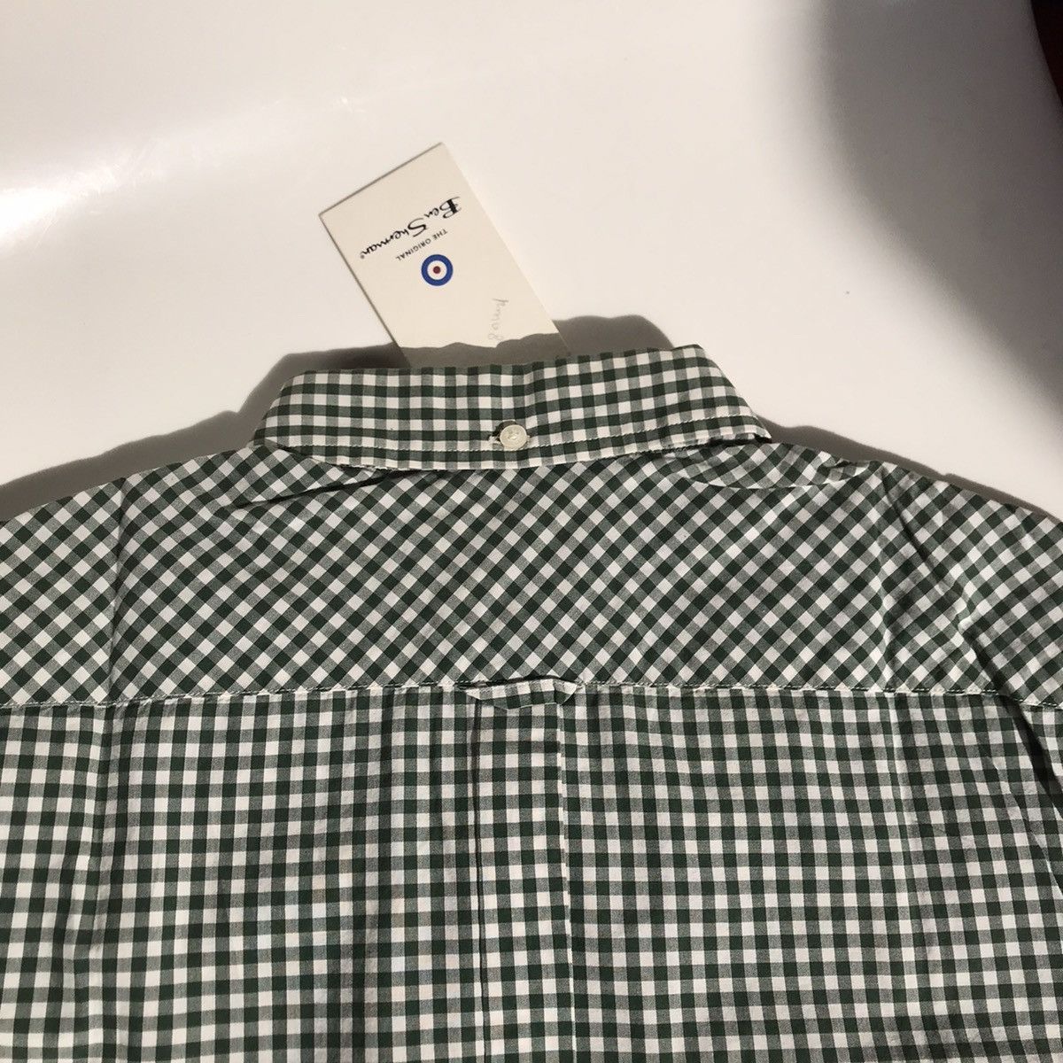 Ben Sherman × Vintage Ben Sherman Green Gingham Shirt Button Down Trimfit Short Size US S / EU 44-46 / 1 - 6 Thumbnail