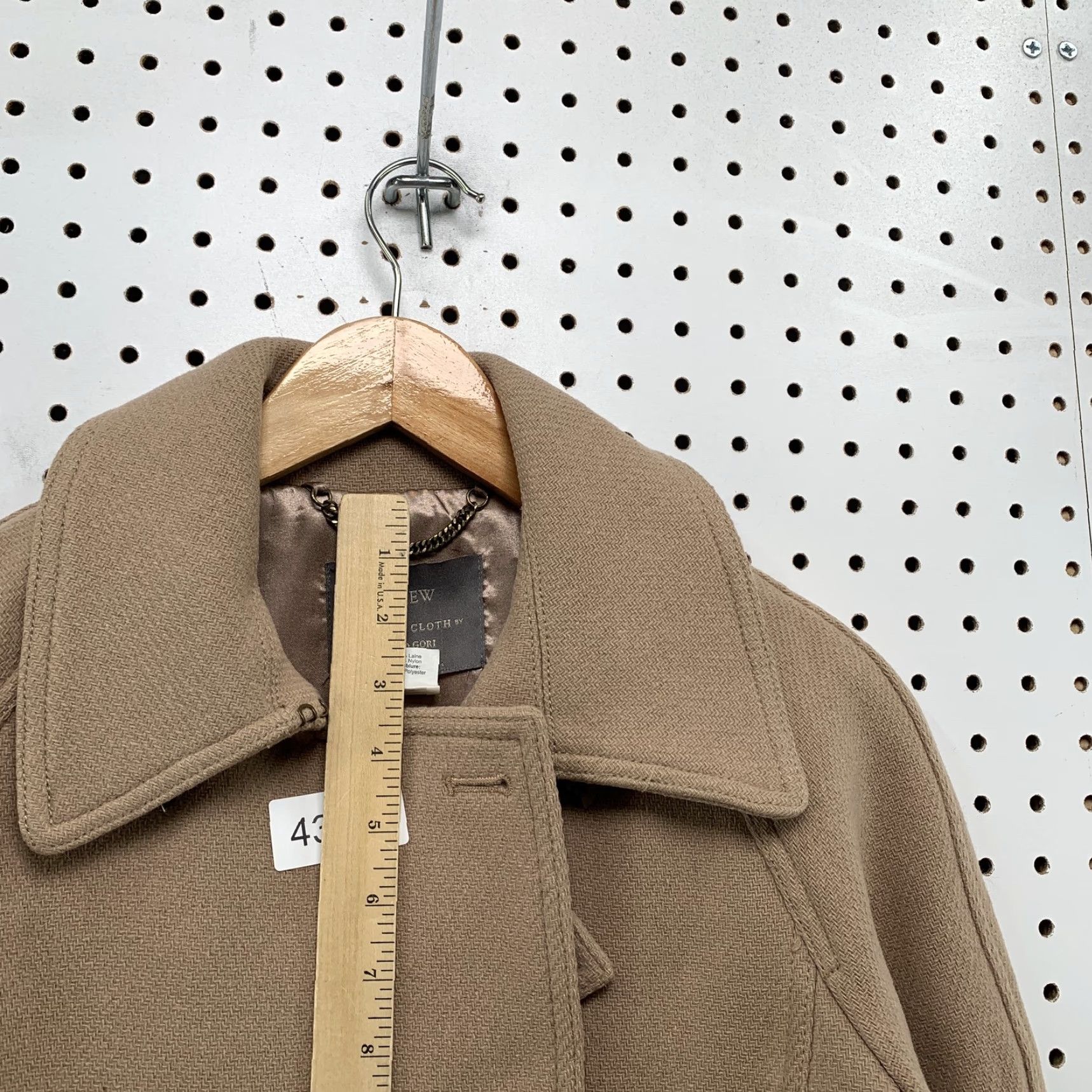 J.Crew J.CREW Nello Gori Coat Womens Size 0 Beige Wool Double Breasted Pea Coat Winter Casual Size XS / US 0-2 / IT 36-38 - 6 Thumbnail