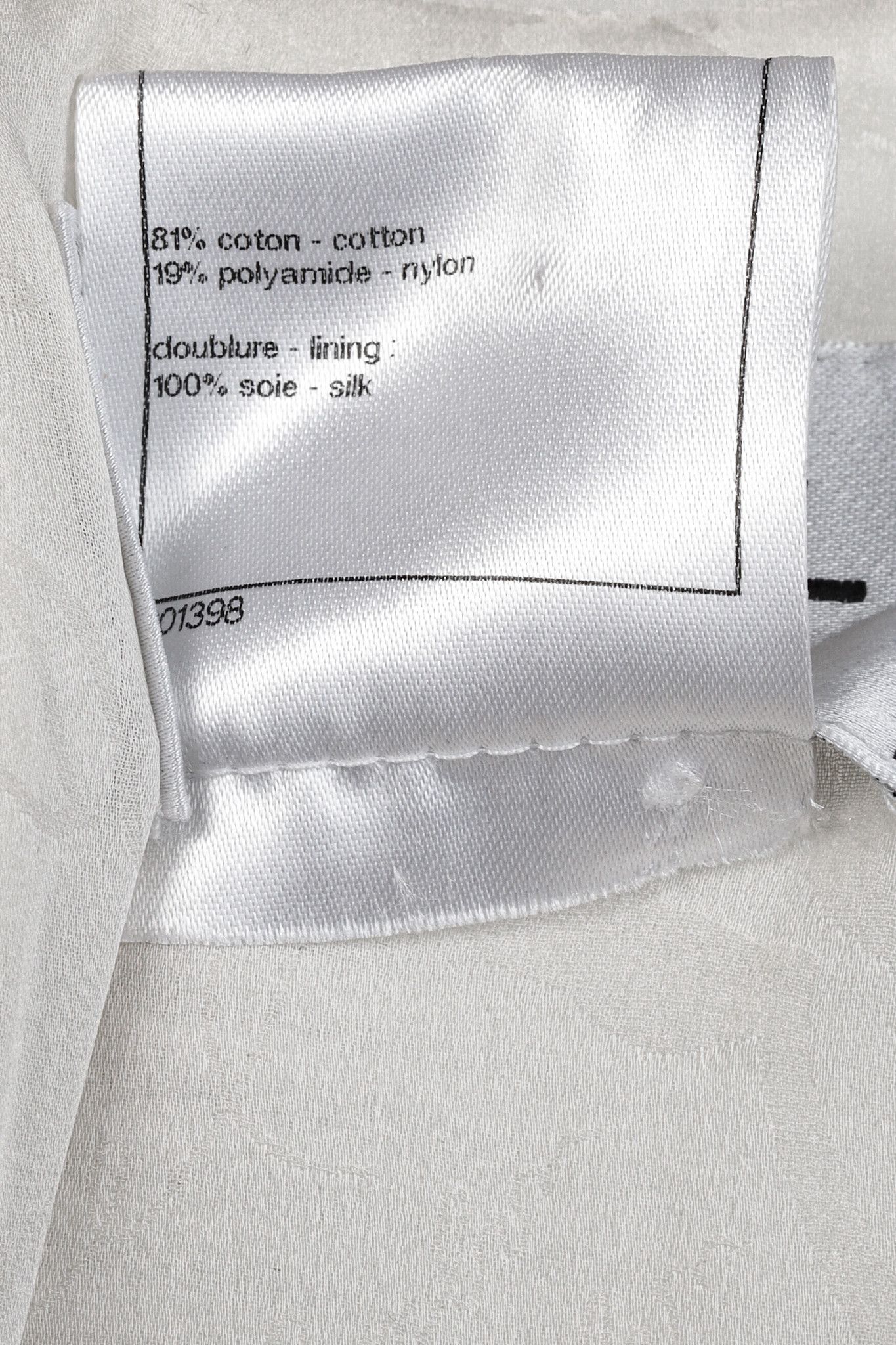 Chanel Chanel Ivory Textured Cotton Sleeveless Shift Dress Size M / US 6-8 / IT 42-44 - 5 Thumbnail