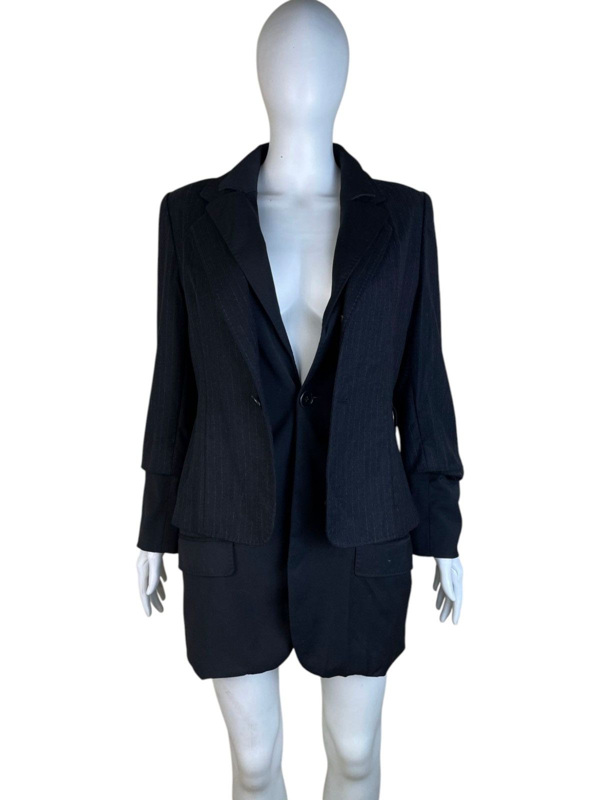 A.F. Vandevorst FW08 A.F. Vandevorst Layered Hybrid Tailored Jacket Size XS / US 0-2 / IT 36-38 - 3 Thumbnail