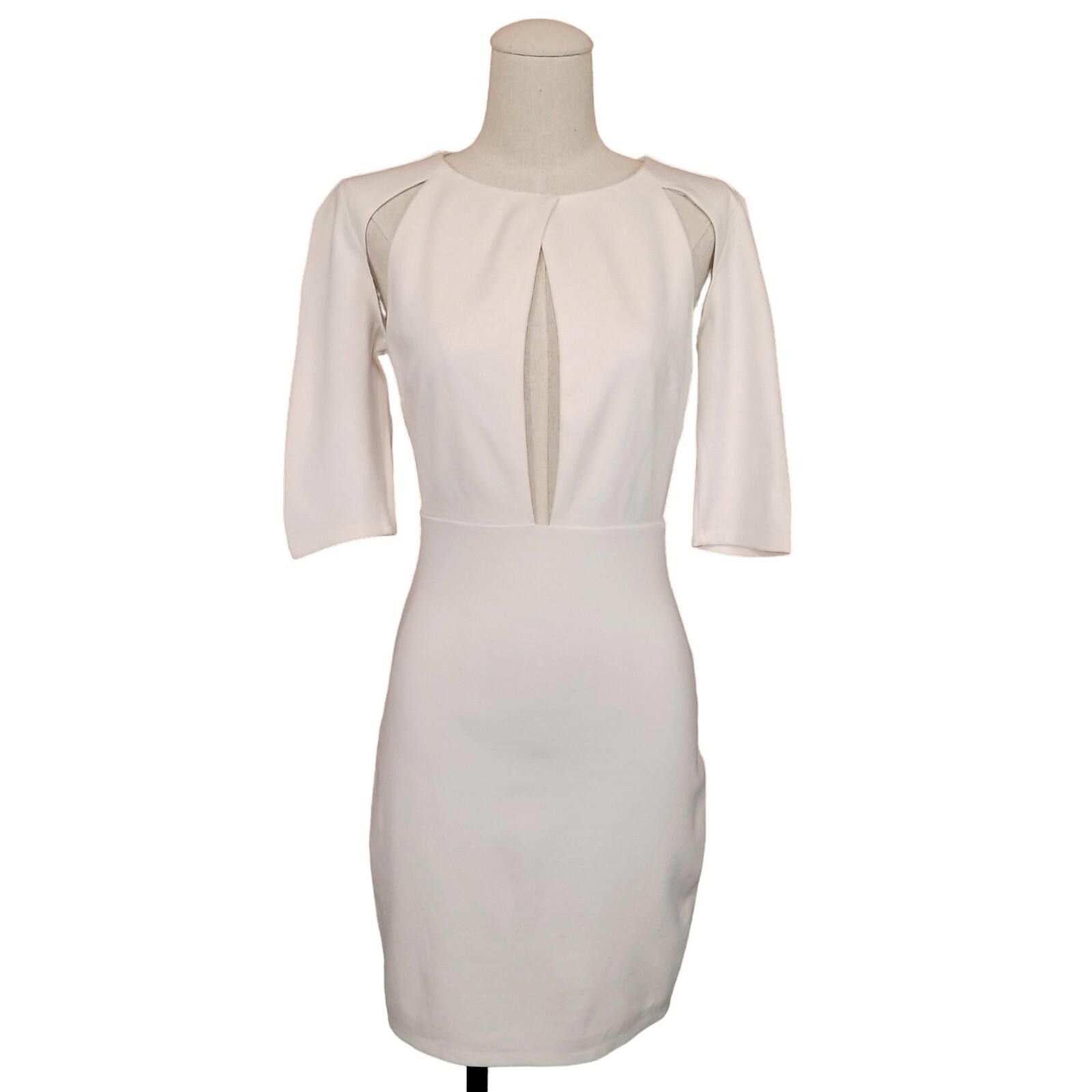 NBD NBD Bodycon CutOut Mini Dress White Sz Medium Size M / US 6-8 / IT 42-44 - 2 Thumbnail