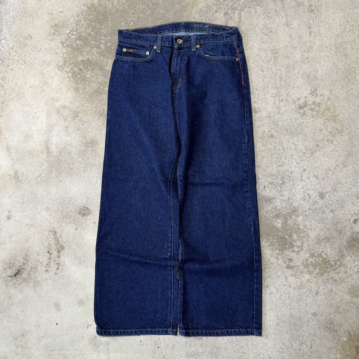 Pre-owned Polo Ralph Lauren X Vintage Polo Ralph Laurent Baggy Denim Wide Leg Skater Jeans In Blue