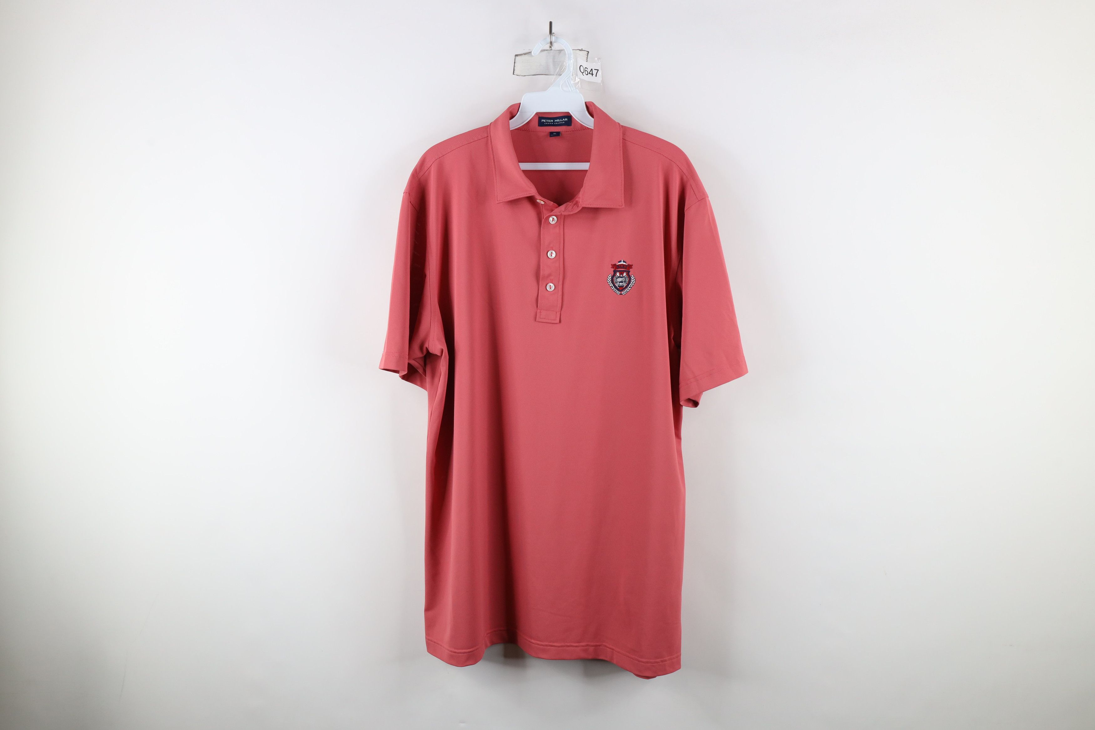 Vintage Peter Millar Crown Crafted Short Sleeve Golf Polo Shirt Pink Size US XL / EU 56 / 4 - 1 Thumbnail