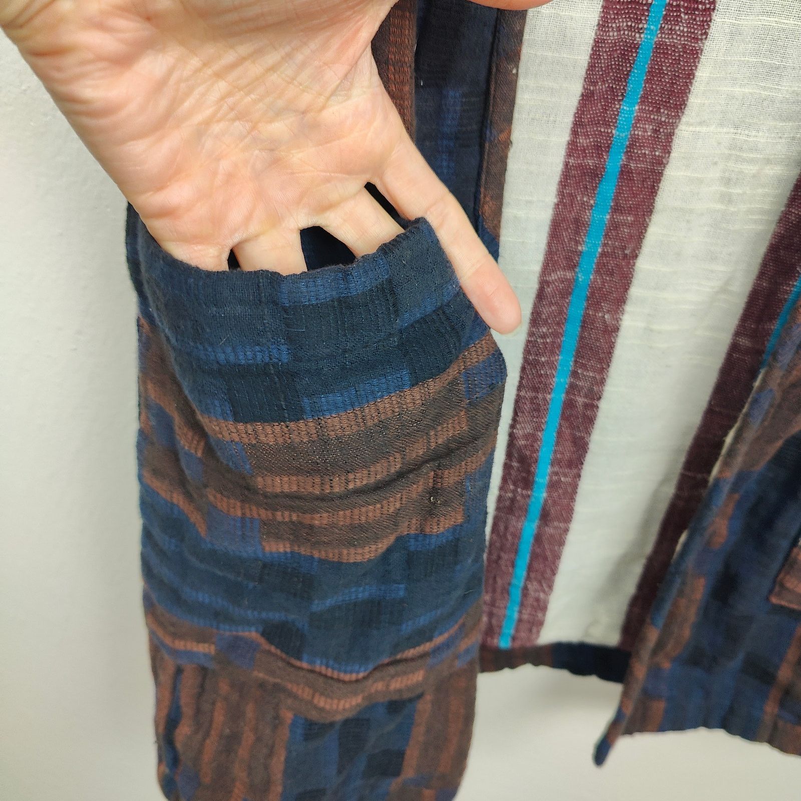 Other Ace & Jig Open Cardigan Sweater Womens Small Blue Brown Size S / US 4 / IT 40 - 3 Thumbnail