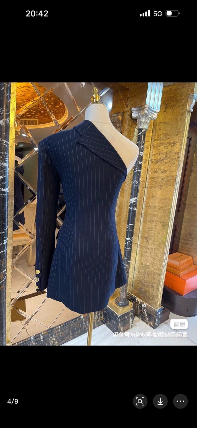 Versace Versace One shoulder wool suit dress Size S / US 4 / IT 40 - 4 Thumbnail