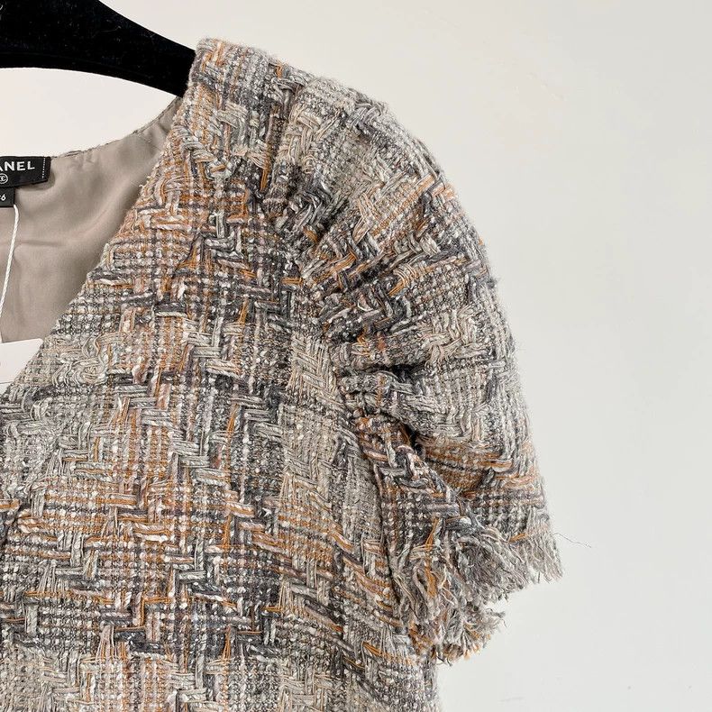 Chanel Chanel Greek series braided tweed V-neck short sleeves 2504 Size XS / US 0-2 / IT 36-38 - 3 Thumbnail