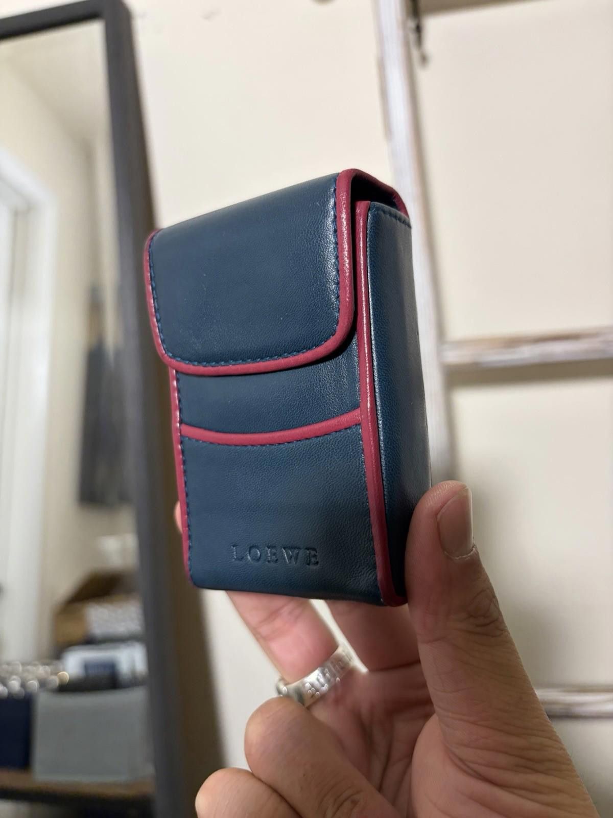 Loewe Loewe Soft Napa Calf Leather Gray(?) Red Boxy Cigarette Case Size ONE SIZE - 5 Thumbnail