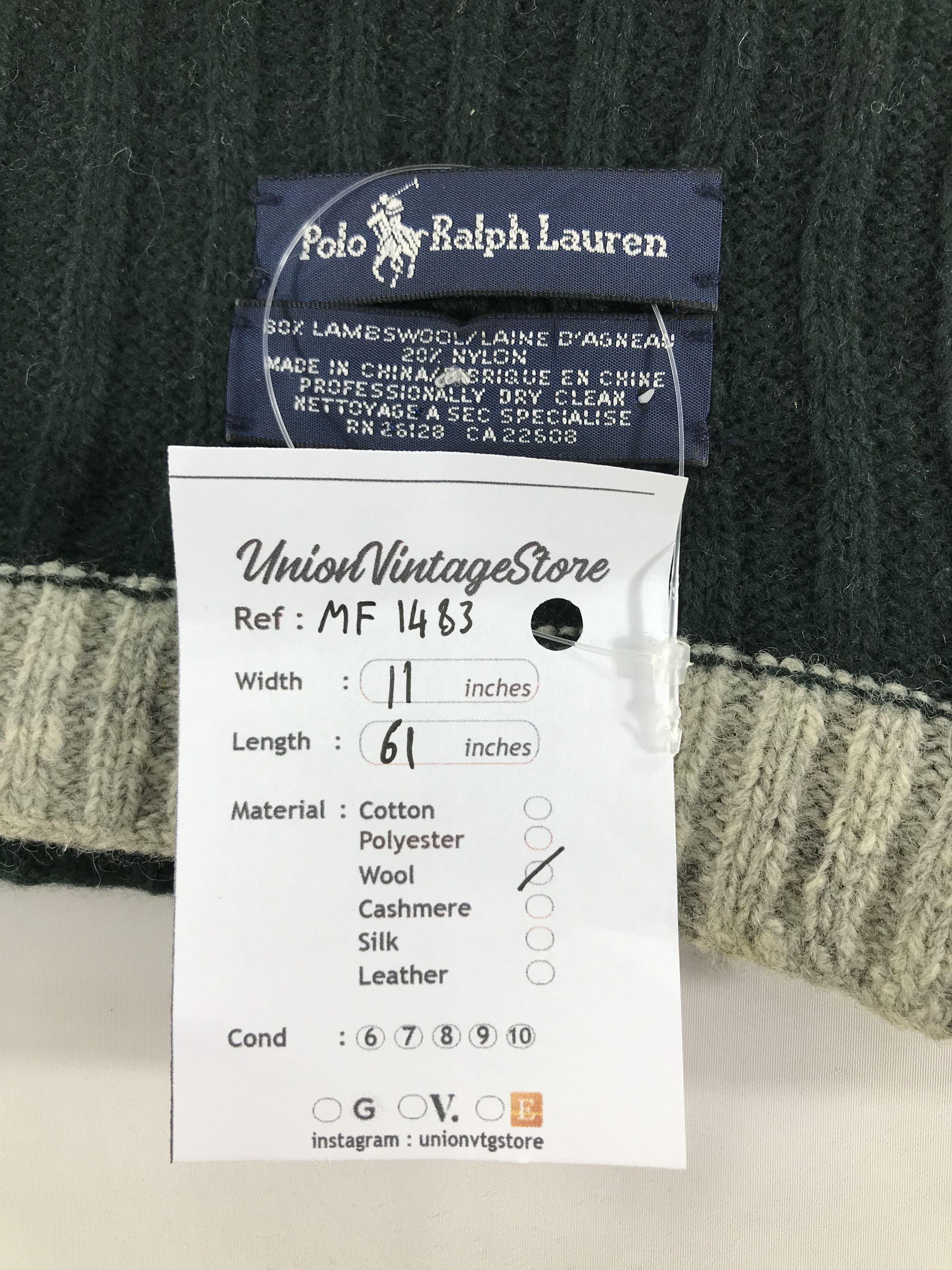 Polo Ralph Lauren Vintage Polo Ralph Lauren Scarf/Muffler/Neckwear MF1483 Size ONE SIZE - 5 Thumbnail