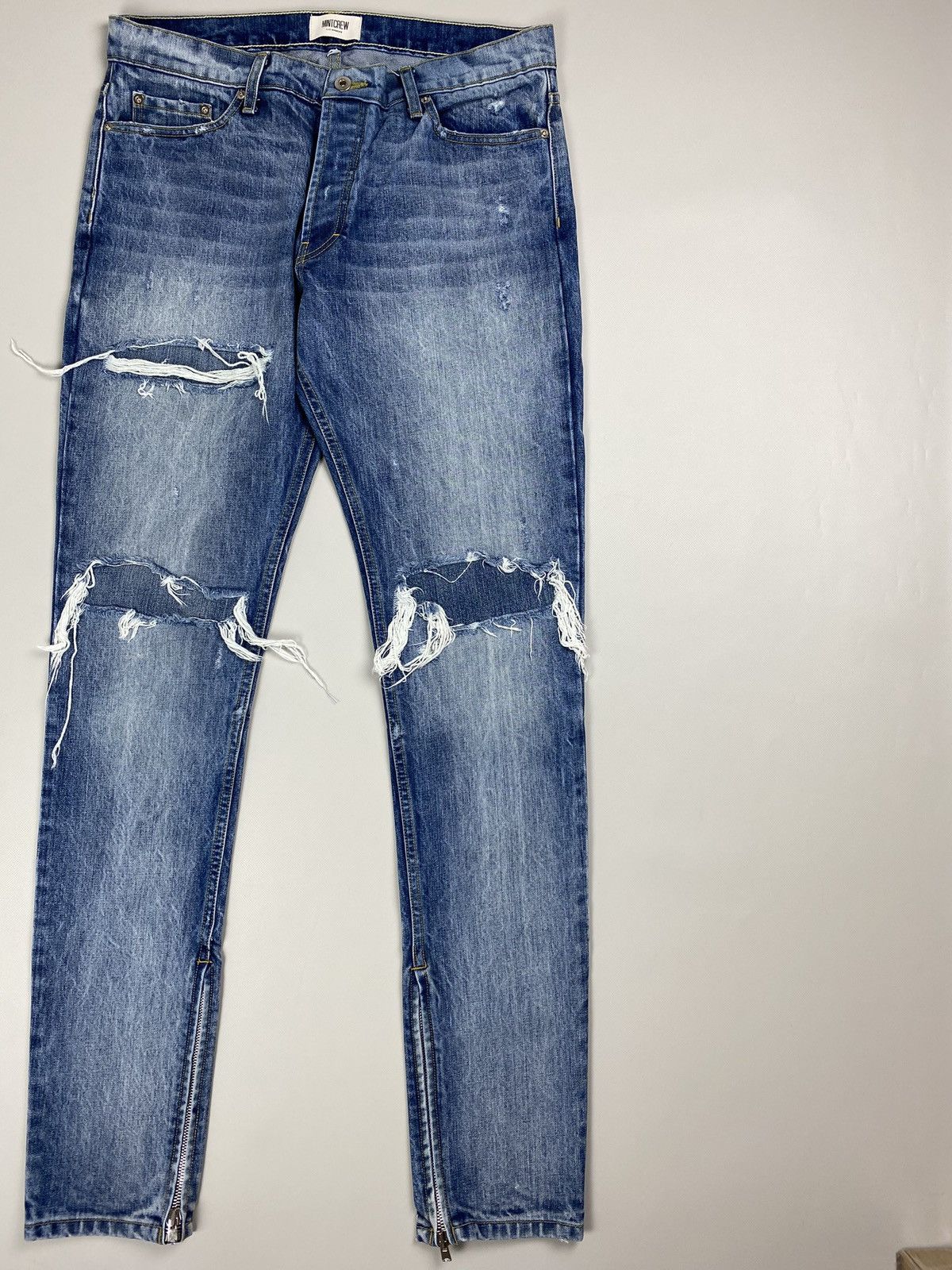 Mintcrew Mintcrew men’s distressed denim skinny jeans size 33 Size US 33 - 3 Thumbnail