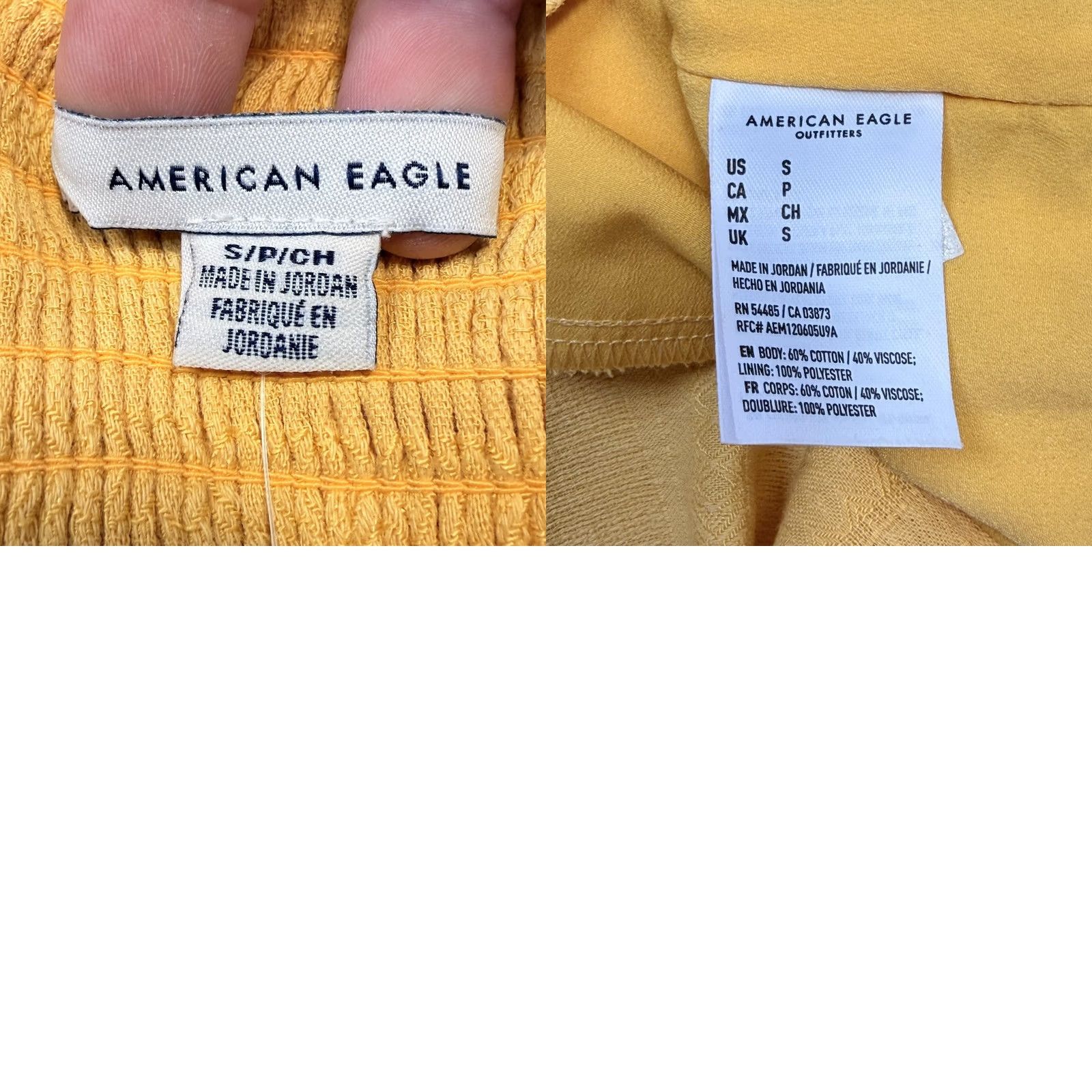 American Eagle Outfitters VINTAGE American Eagle Outfitters Dress Womens S Yellow Wrap Sundress Ruffle Smocked Size S / US 4 / IT 40 - 8 Thumbnail