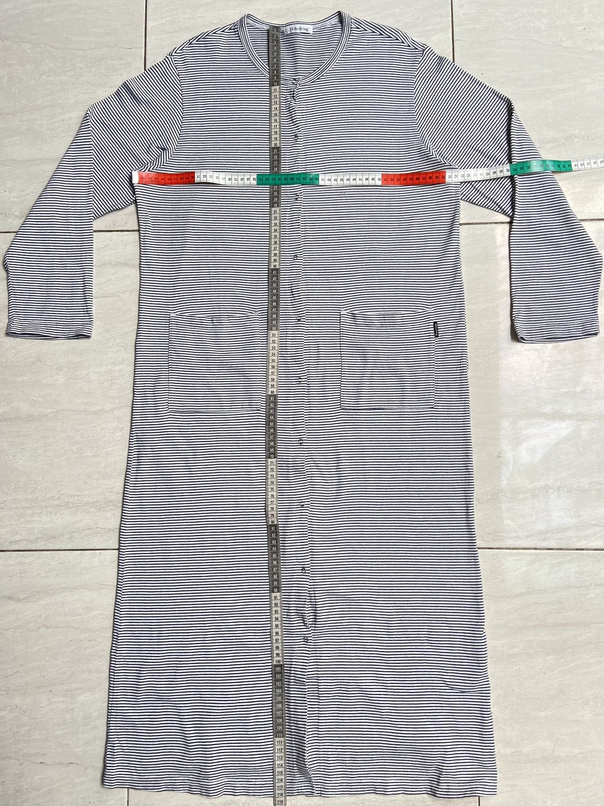 Y's × Yohji Yamamoto Y’S FOR LIVING Striped Long Cardigan Size US S / EU 44-46 / 1 - 8 Thumbnail