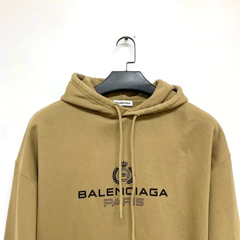 Balenciaga Balenciaga McSpike Khaki Hooded Sweatshirt 2504-Nextarrow Size US XS / EU 42 / 0 - 5 Thumbnail