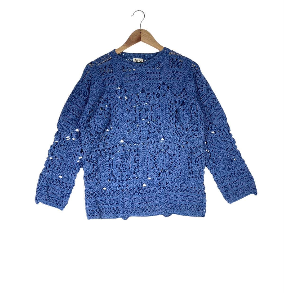 Vintage Ficce By Yoshiyuki Konishi Lace Hand Knit Knitwear