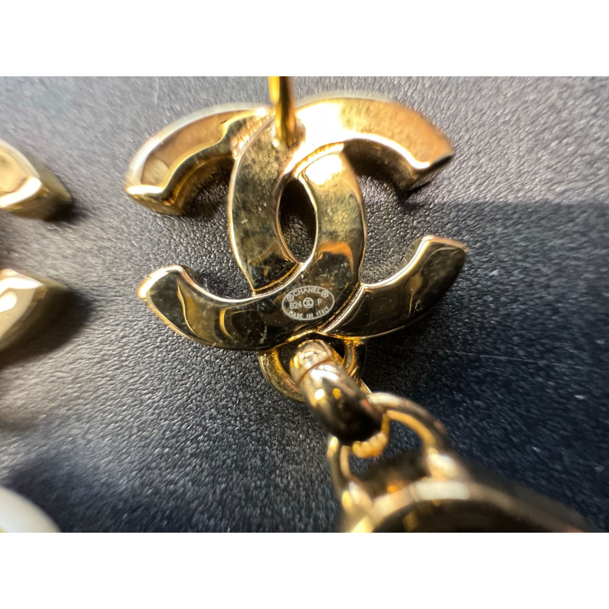 Chanel Chanel CC earrings Gold-Tone & Pearl Drop Earrings Size ONE SIZE - 5 Thumbnail