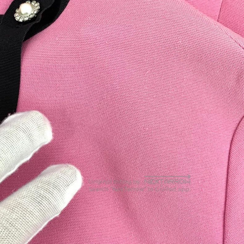 Gucci Gucci Pink lace design mulberry silk tie bow long-sleeved Size XS / US 0-2 / IT 36-38 - 9 Thumbnail