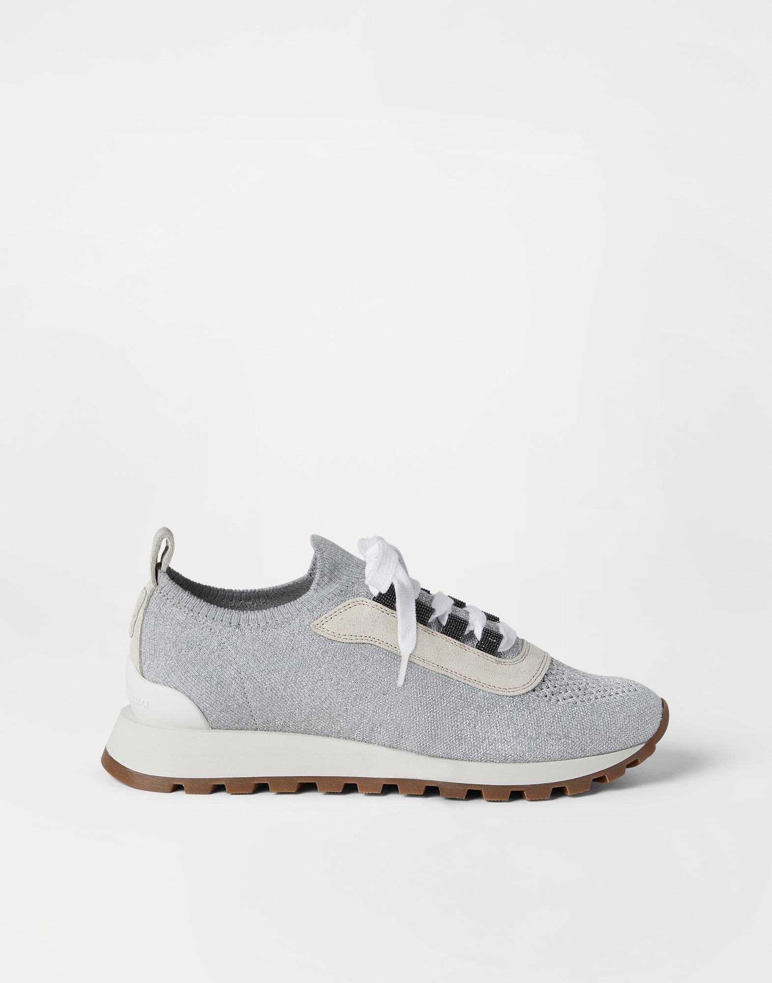 Brunello Cucinelli o1la1rc1a1025 Low-Top Sneakers in Grey/White Size US 7 / IT 37 - 5 Thumbnail