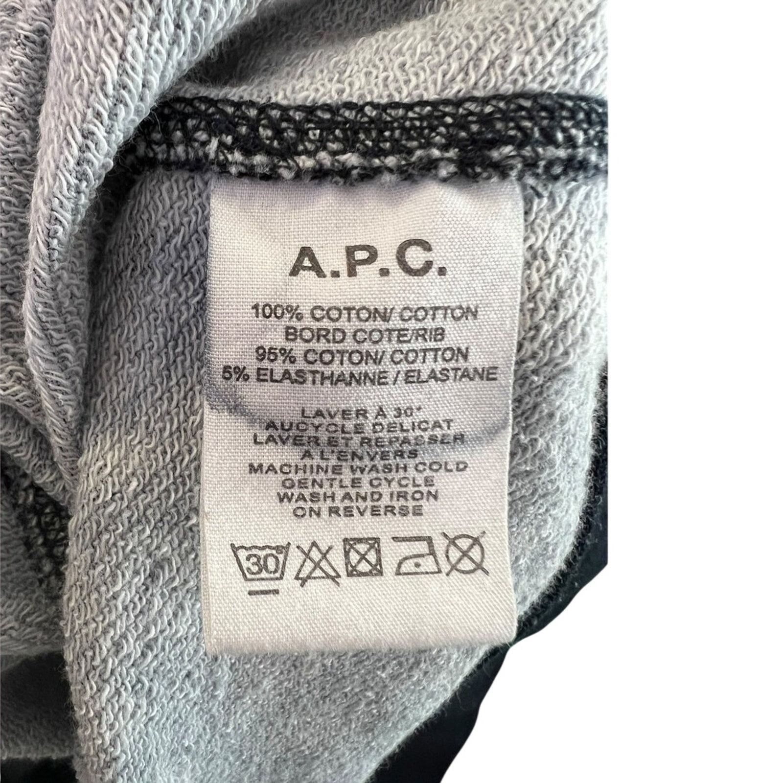 A.P.C. A.P.C. APC Mens XS Leopard Print Navy Blue Hoodie Sweatshirt Size US XS / EU 42 / 0 - 7 Thumbnail
