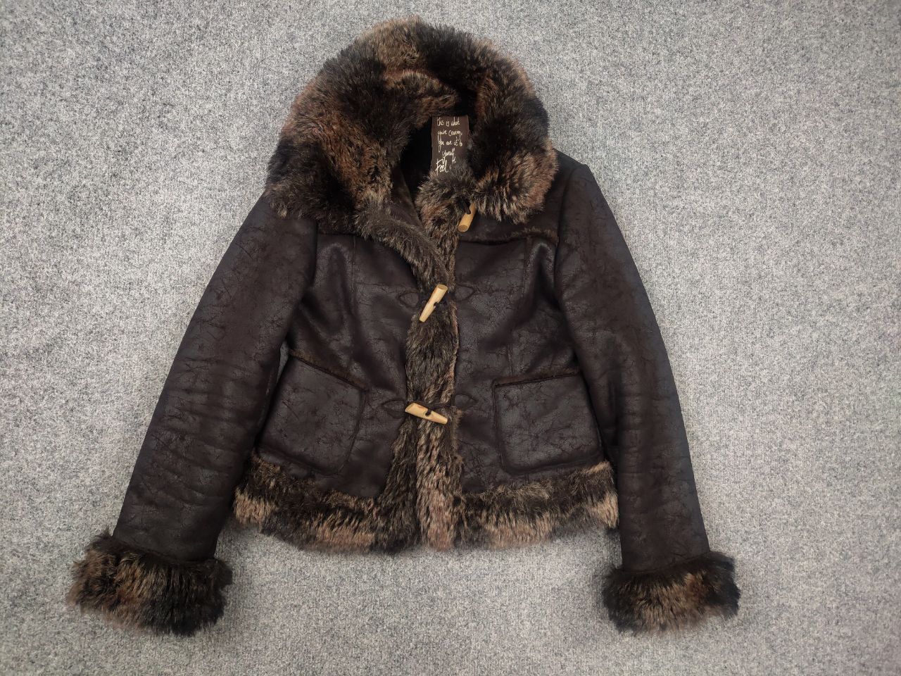 If Six Was Nine Vintage Swag Opium Y2K Hysteric Fur Coat Jacket Mixed LGB Size L / US 10 / IT 46 - 3 Thumbnail