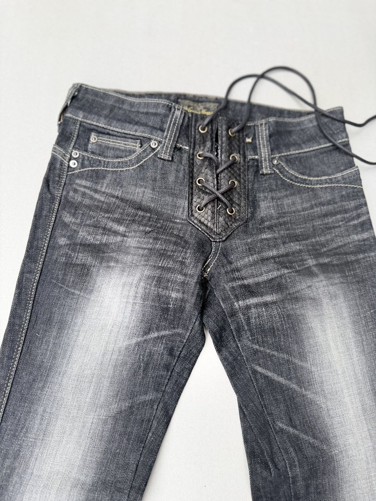 Japanese Brand VIENUS lace up flare jeans Size US 26 / EU 42 - 3 Thumbnail