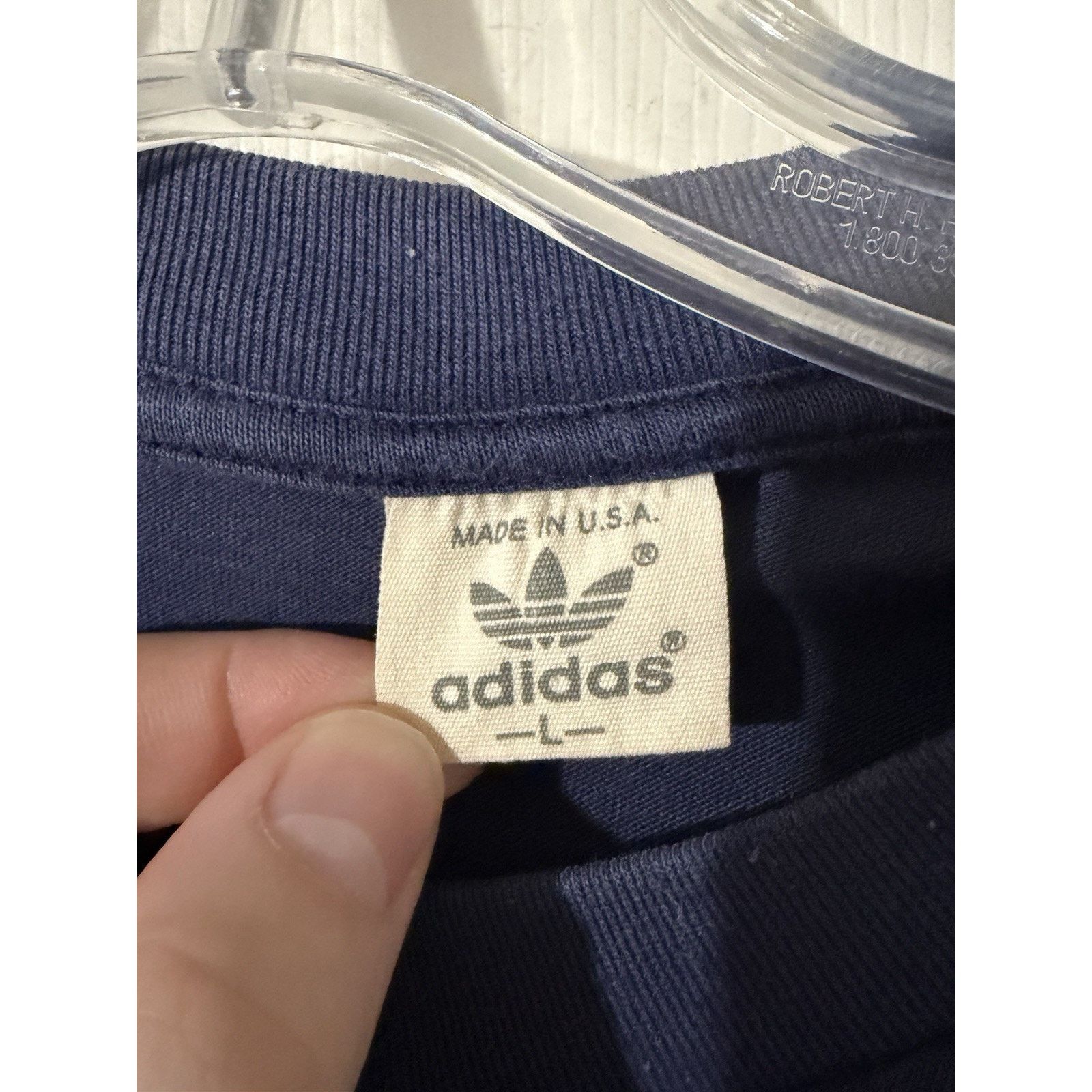 Adidas Vintage 80s Adidas Sunburst Striped Shirt Sz L Logo Blue USA Size US L / EU 52-54 / 3 - 2 Thumbnail