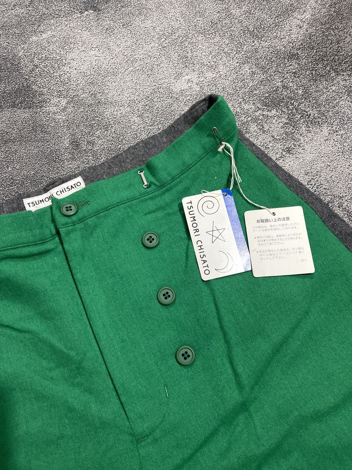 Issey Miyake Rare Wool Pants Tsumori Chisato reconstructed midi skirt Size 29" - 4 Thumbnail