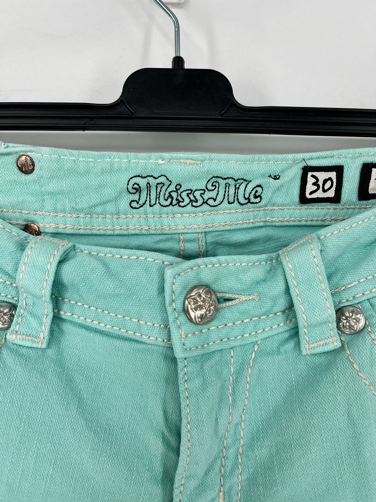 Japanese Brand × Miss Me Miss Me Easy cropped Jeans Women's Size 30 Blue Denim Size 30" / US 8 / IT 44 - 4 Thumbnail