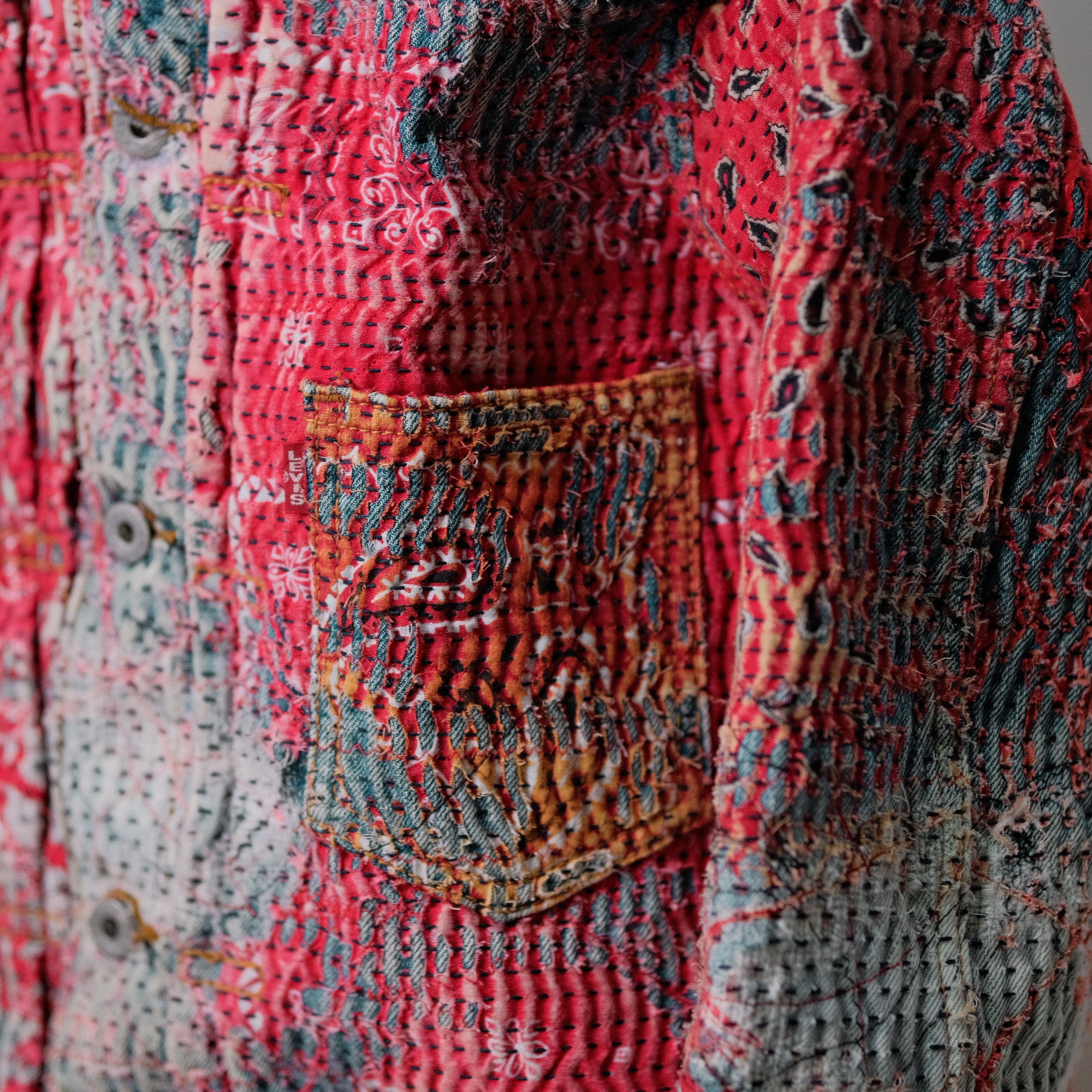 Levi's Levi's 506 Selvedge X Sashiko Boro Jacket Type 1 Size US M / EU 48-50 / 2 - 2 Thumbnail