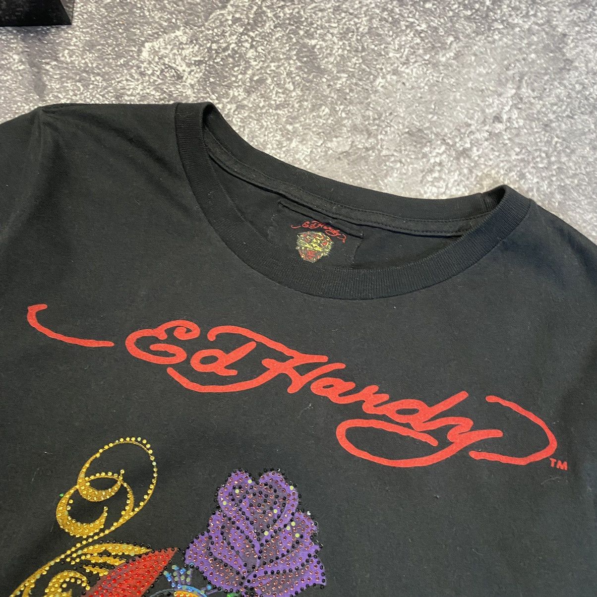 Ed Hardy Designer Ed Hardy by Christian Audigier Big Logo tee Size L / US 10 / IT 46 - 4 Thumbnail