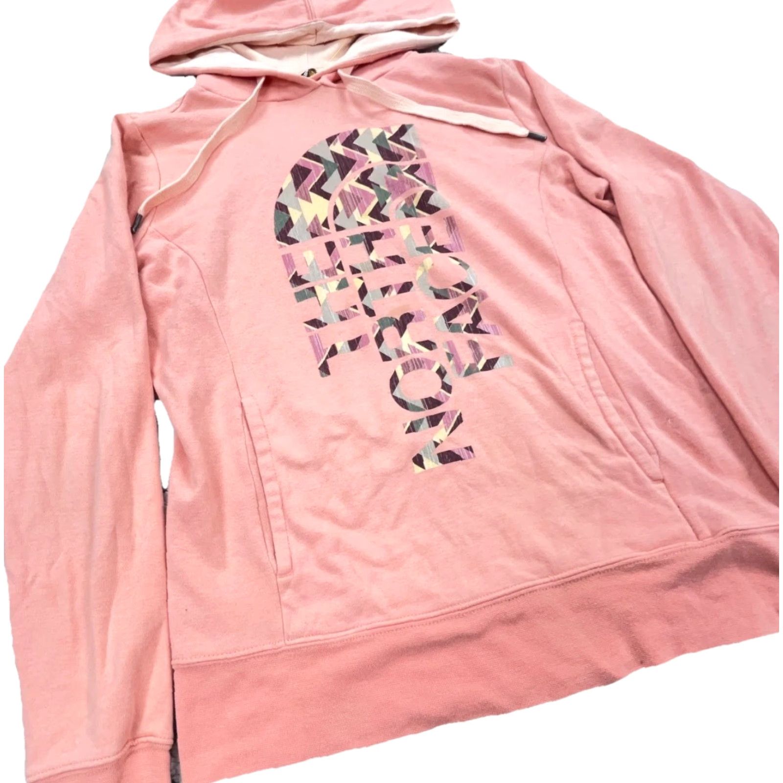 The North Face The North Face Hoodie Women S Pink Solid Logo Raglan Hooded Pockets All Seasons Regular Sweatshirt Jackets? Size S / US 4 / IT 40 - 3 Thumbnail