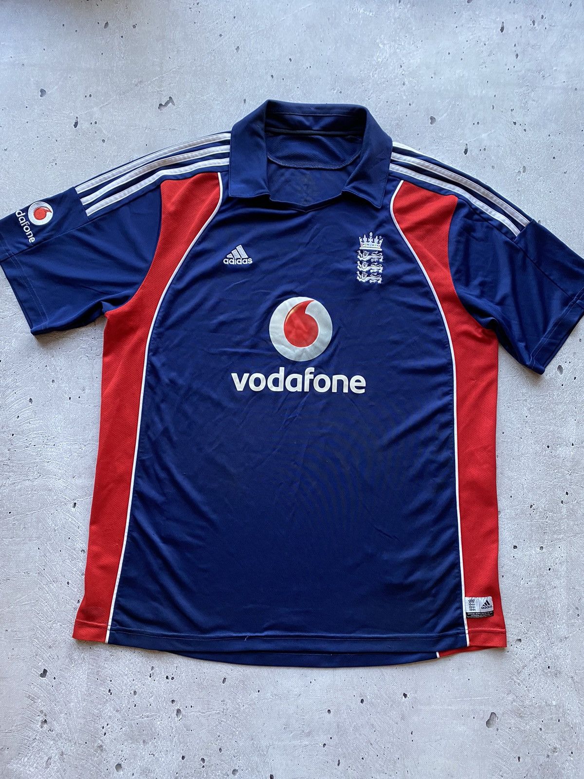 Adidas Vintage 2008 Adidas Cricket England big logo jersey Vodafone Size US XL / EU 56 / 4 - 2 Thumbnail