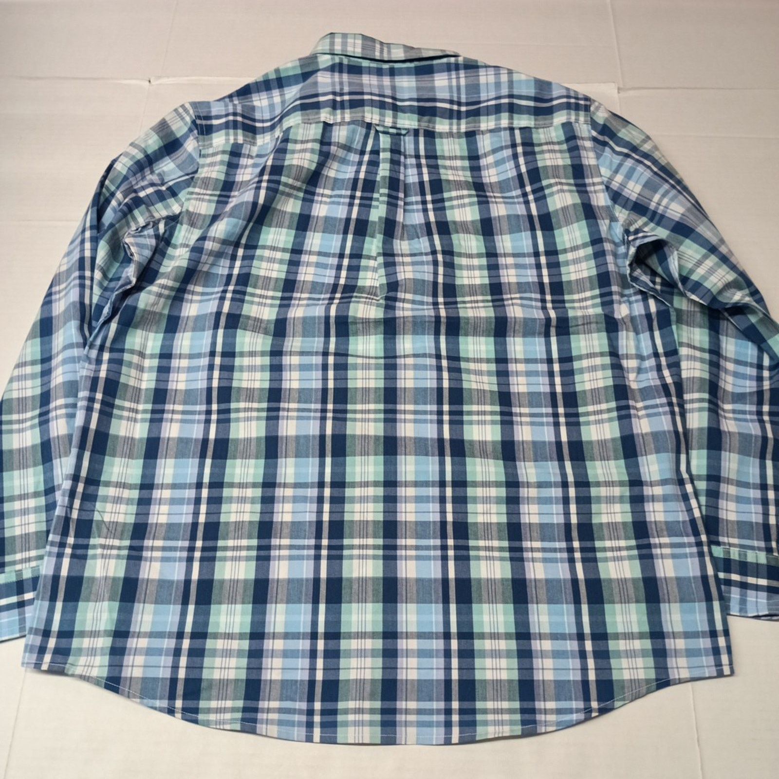 Chaps CHAPS Plaid Shirt Mens XL Lilac Blue Multi Easy Care Stretch Size US XL / EU 56 / 4 - 9 Thumbnail