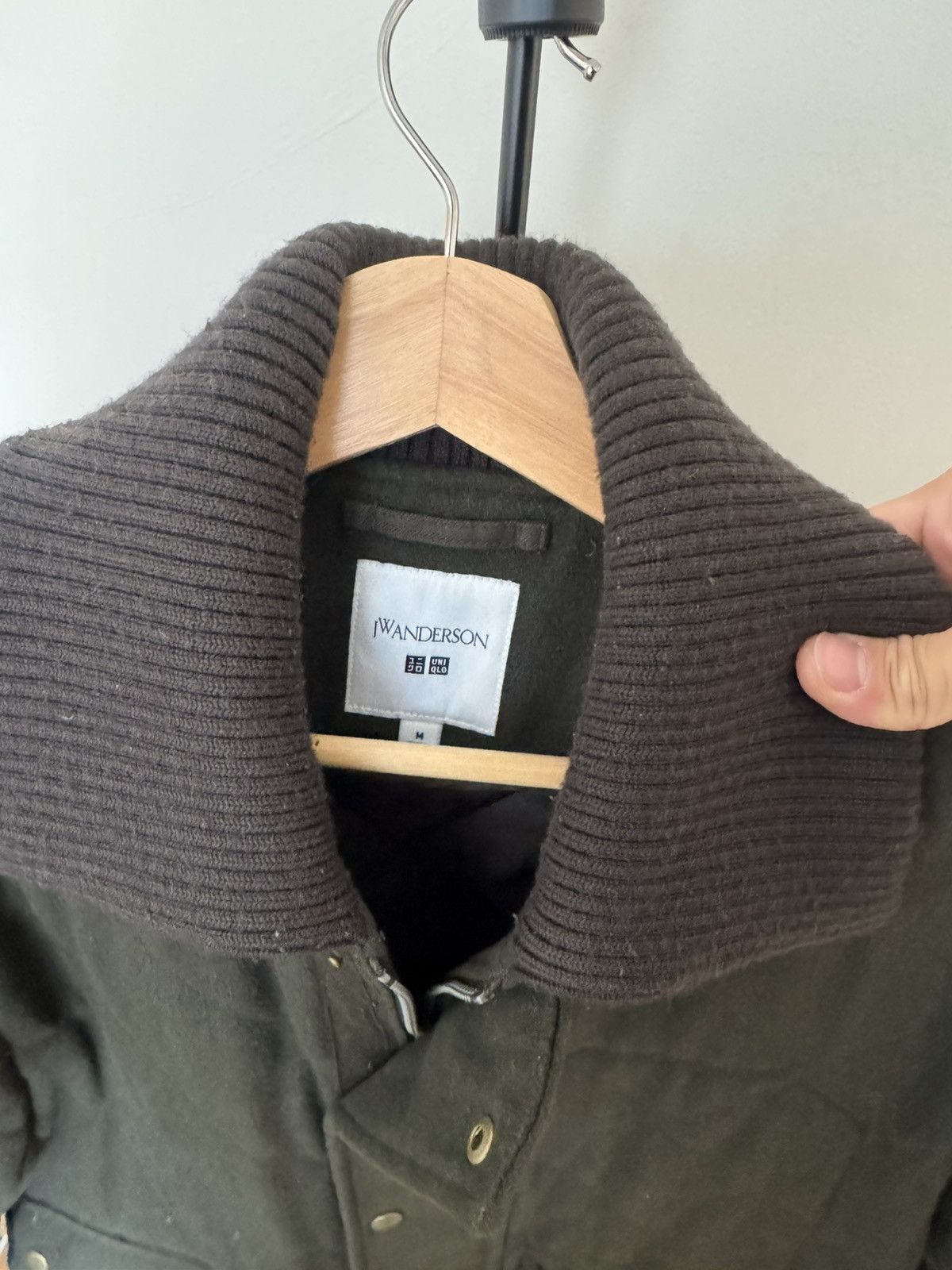 JW Anderson × Uniqlo Uniqlo x JW Anderson FW17 Olive Wool Quilted Overcoat Size US M / EU 48-50 / 2 - 5 Thumbnail