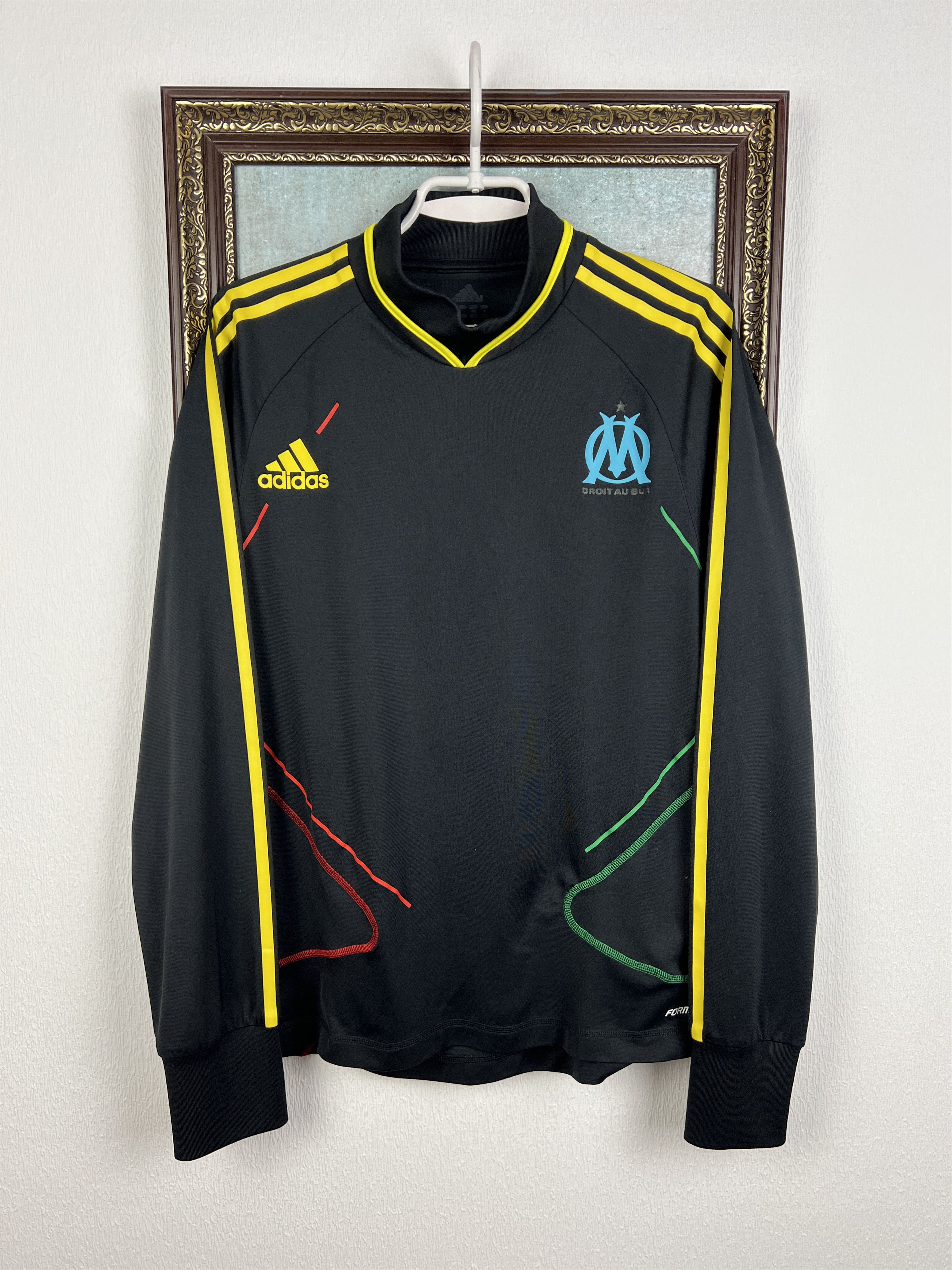 Adidas Olympique Marseille Football Shirt TrackTop Sweatshirt Size US M / EU 48-50 / 2 - 1 Thumbnail