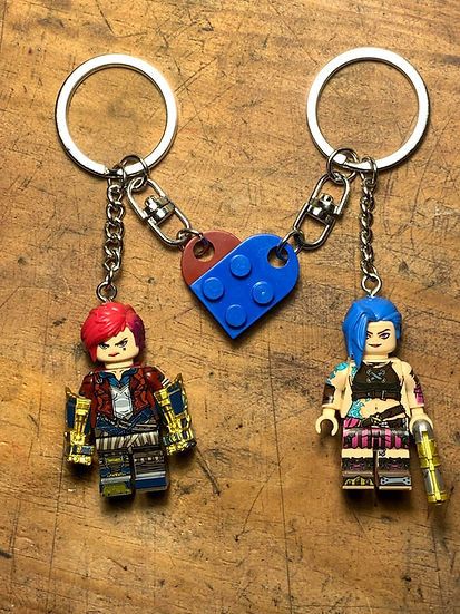 Cartoon Network × Handmade irritated studio arcane jinx vi anime keychain minifigure Size ONE SIZE - 2 Thumbnail