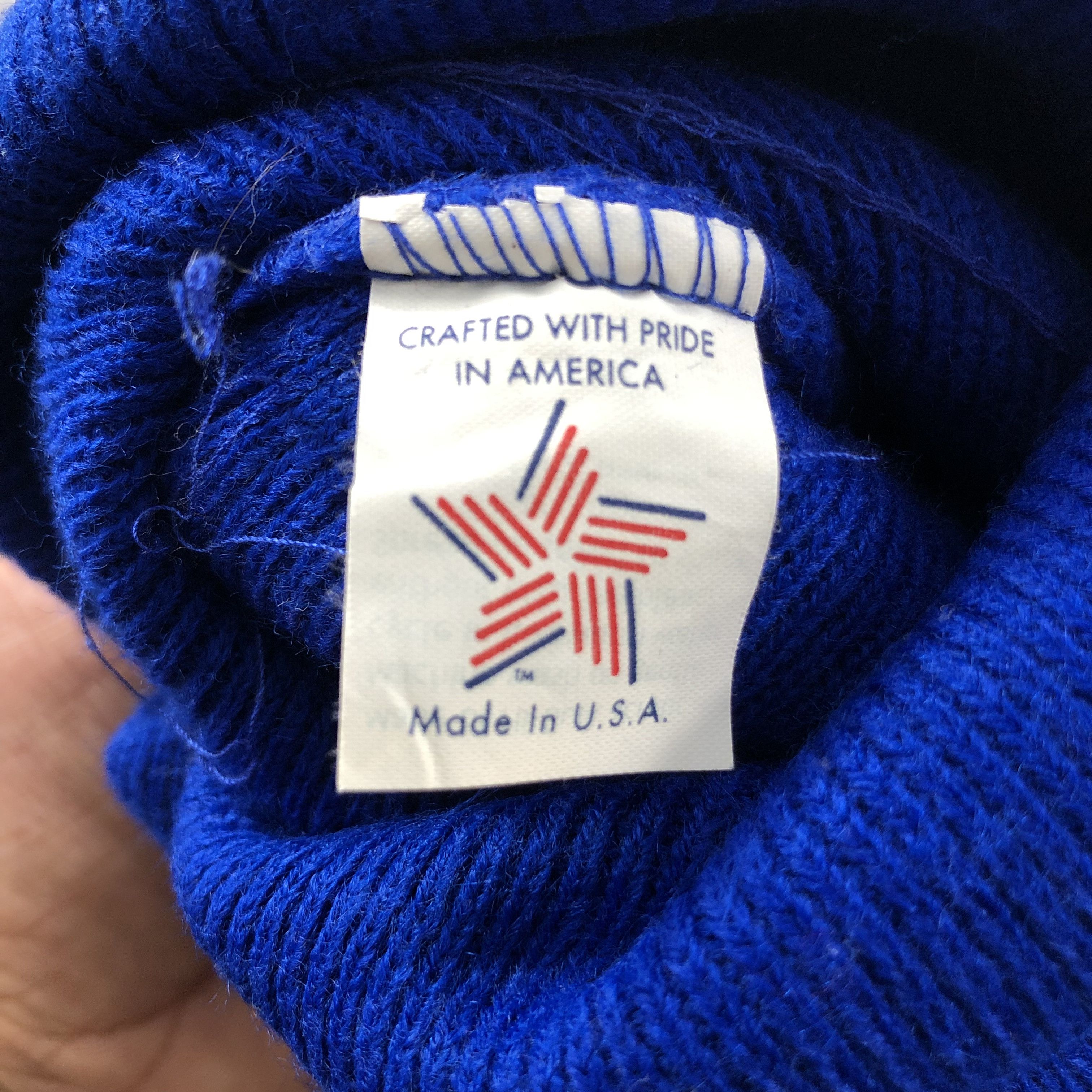 Vintage Blue Slouchy Made in U.S.A Beanie Snowcap Snow Hat B156 Size ONE SIZE - 3 Thumbnail