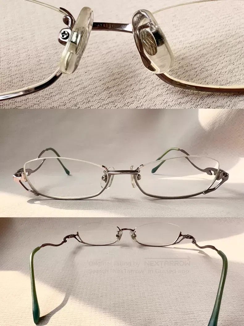 Vivienne Westwood Vivienne Westwood Teal futuristic half-frame Saturn glasse Size ONE SIZE - 3 Thumbnail