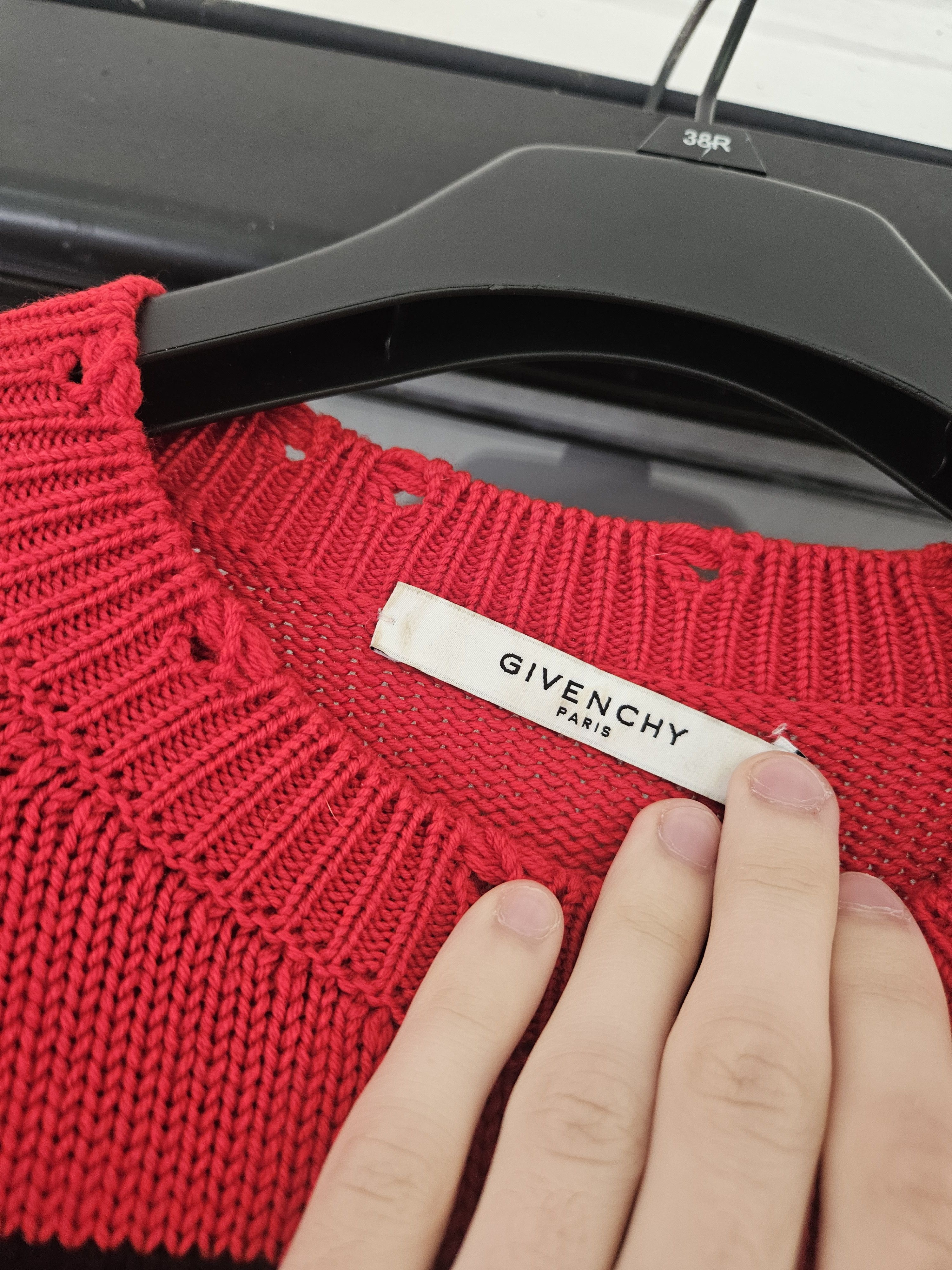 Givenchy Oversized 4G Black Red Striped Knit Crewneck Sweater Size US S / EU 44-46 / 1 - 6 Thumbnail