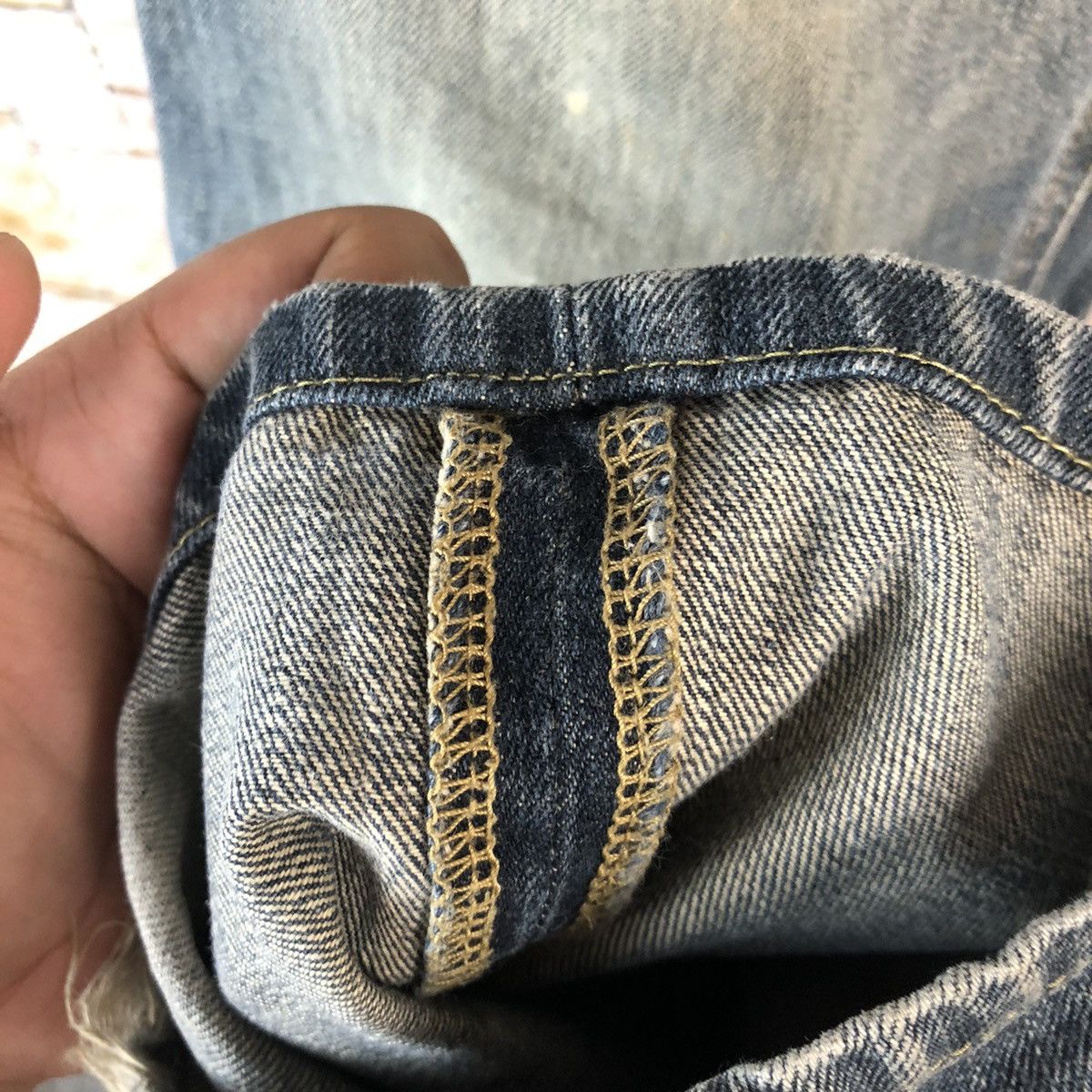 Japanese Brand Top Valu Blue Distressed Denim Pants #A1117 Size US 30 / EU 46 - 10 Thumbnail