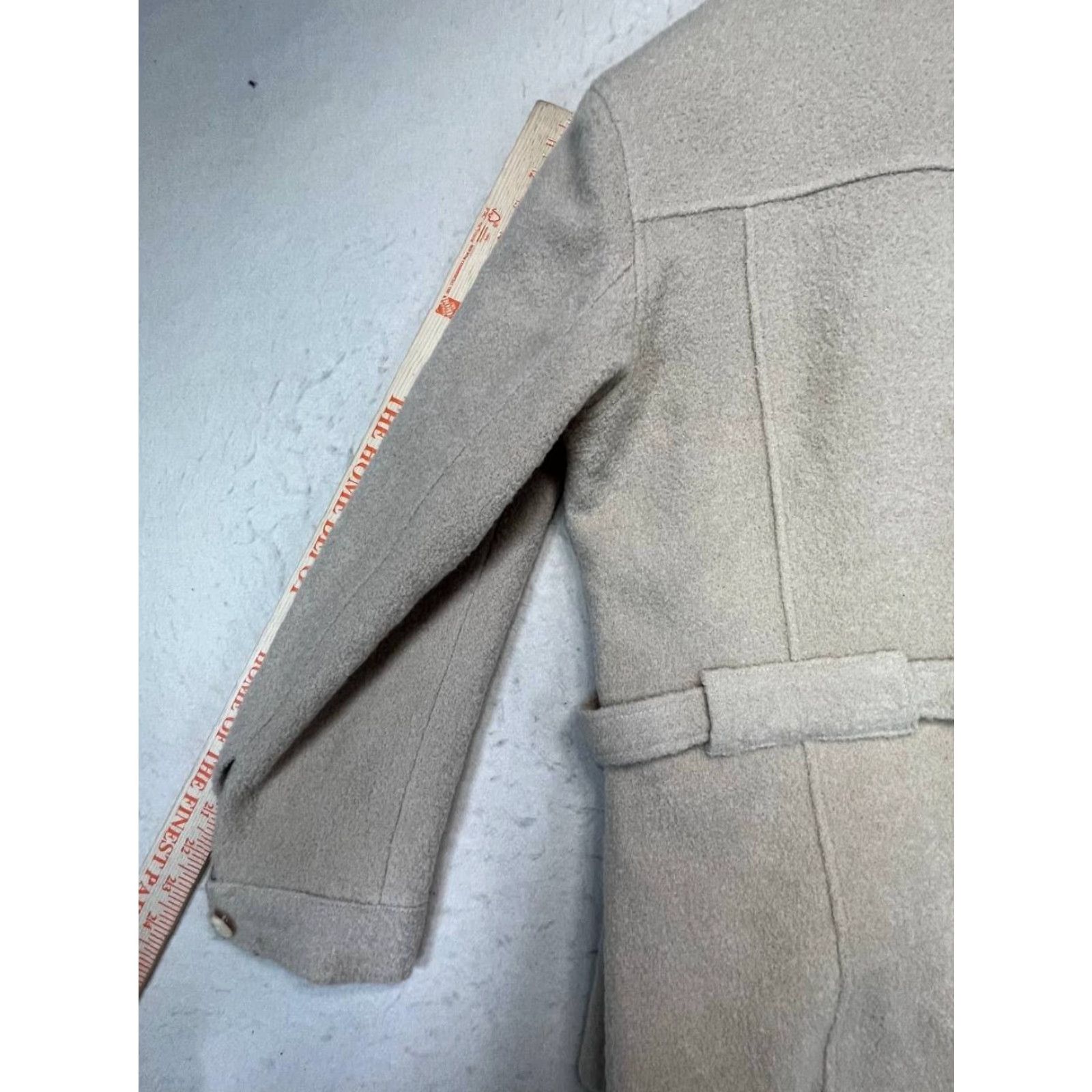 Vintage VINTAGE Ace Wool Coat 90s Beige Women Size large L Coat Overcoat Made in Italy Men? Women Size L / US 10 / IT 46 - 5 Thumbnail