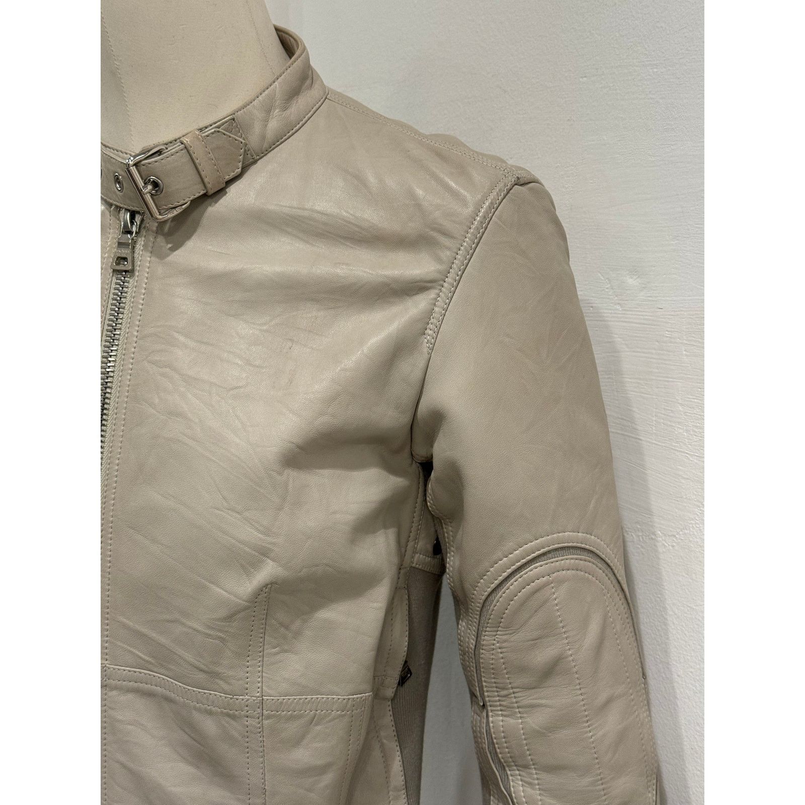 Prada Prada zipped moto leather jacket Size L / US 10 / IT 46 - 4 Thumbnail