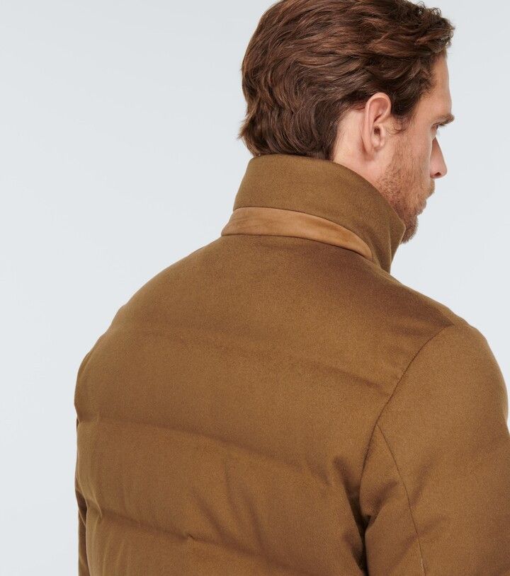 Loro Piana o1w1db10724 Filmore Cashmere Padded Jacket in Brown Size US XL / EU 56 / 4 - 5 Thumbnail