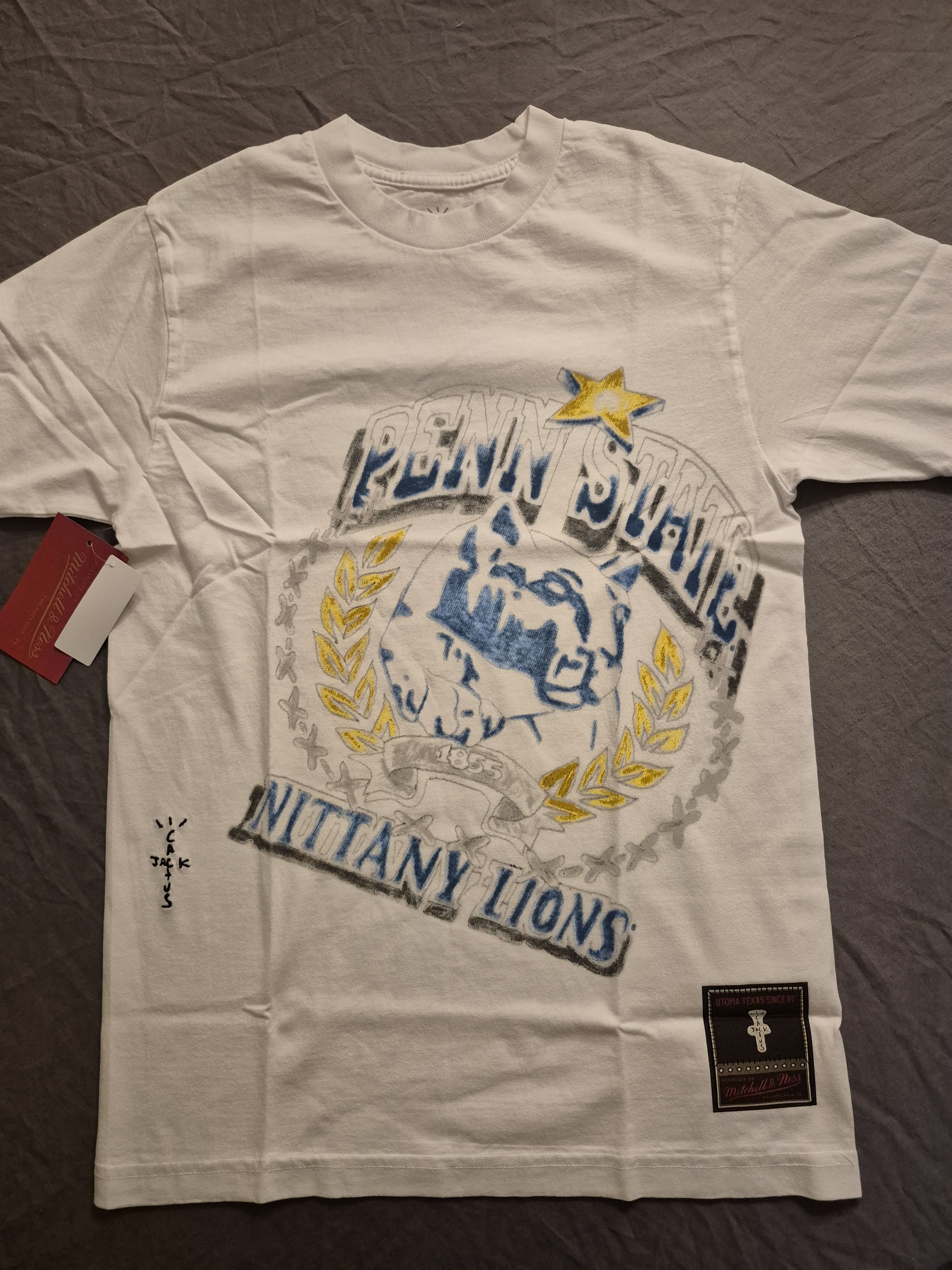 Mitchell & Ness × Travis Scott Travis Scott Penn State PSU Nittany Lions Tee Size Small Size US S / EU 44-46 / 1 - 1 Thumbnail