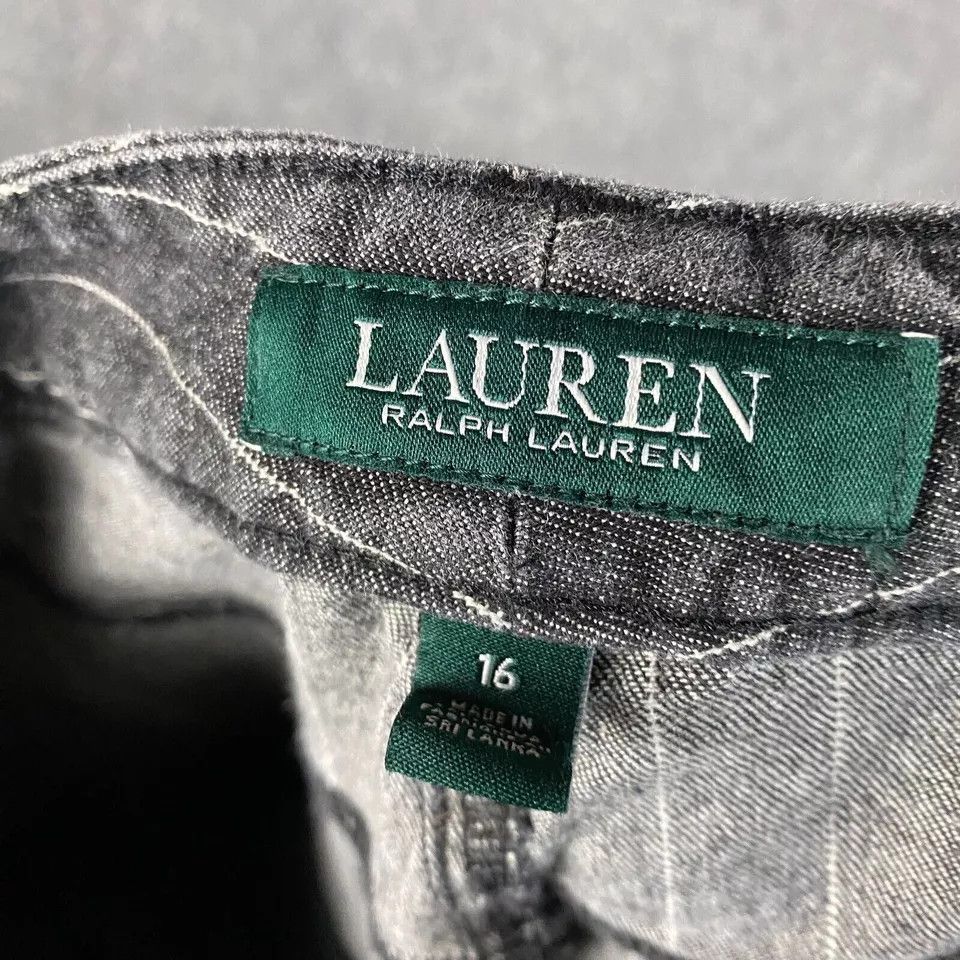 Lauren Ralph Lauren Ralph Lauren Jeans Women's Size 16 Wide Leg Striped Gray Size 38" / US 16 / IT 52 - 7 Thumbnail