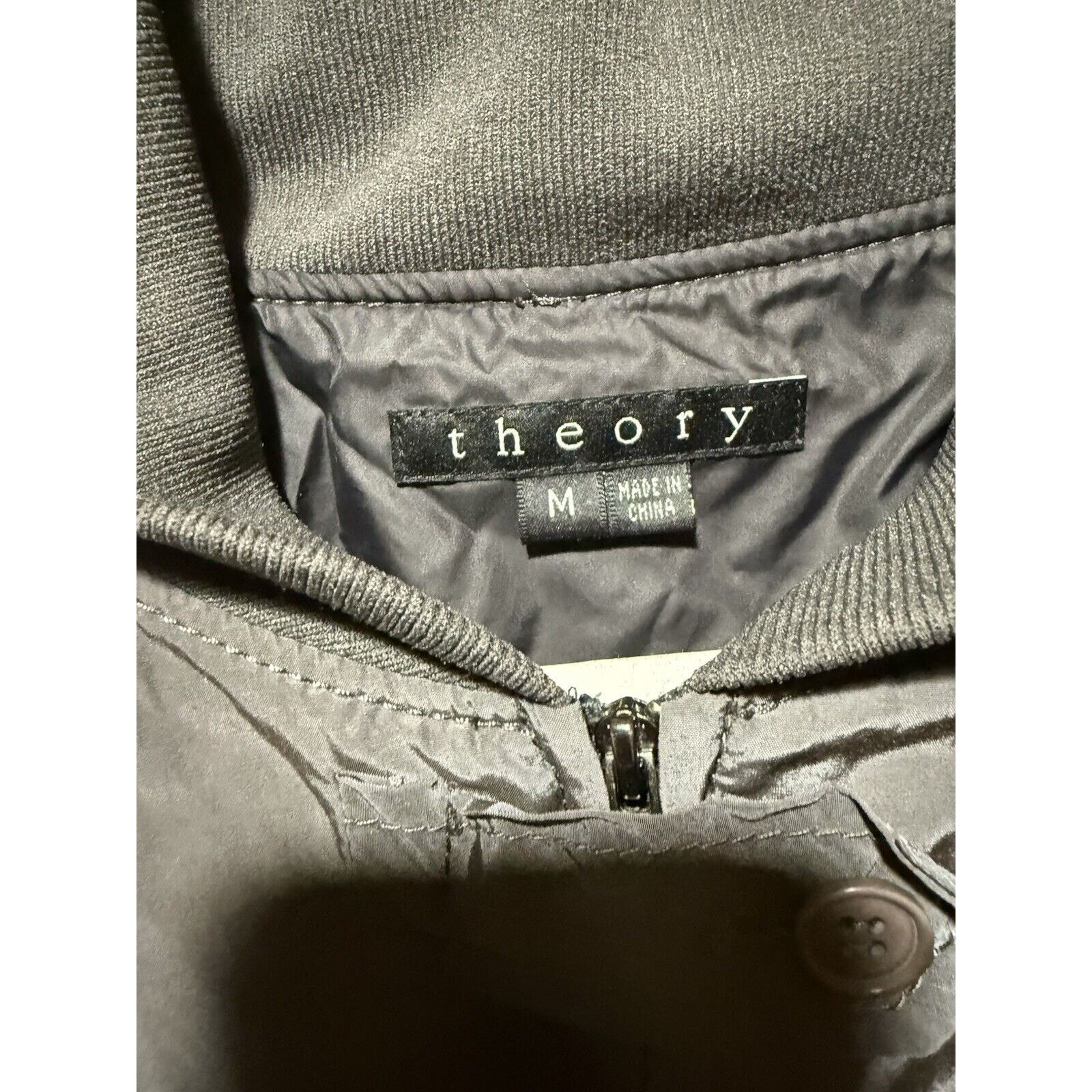 Theory Theory Women's Full Zip Cropped Jacket Grey Size M Petite Size M / US 6-8 / IT 42-44 - 2 Thumbnail