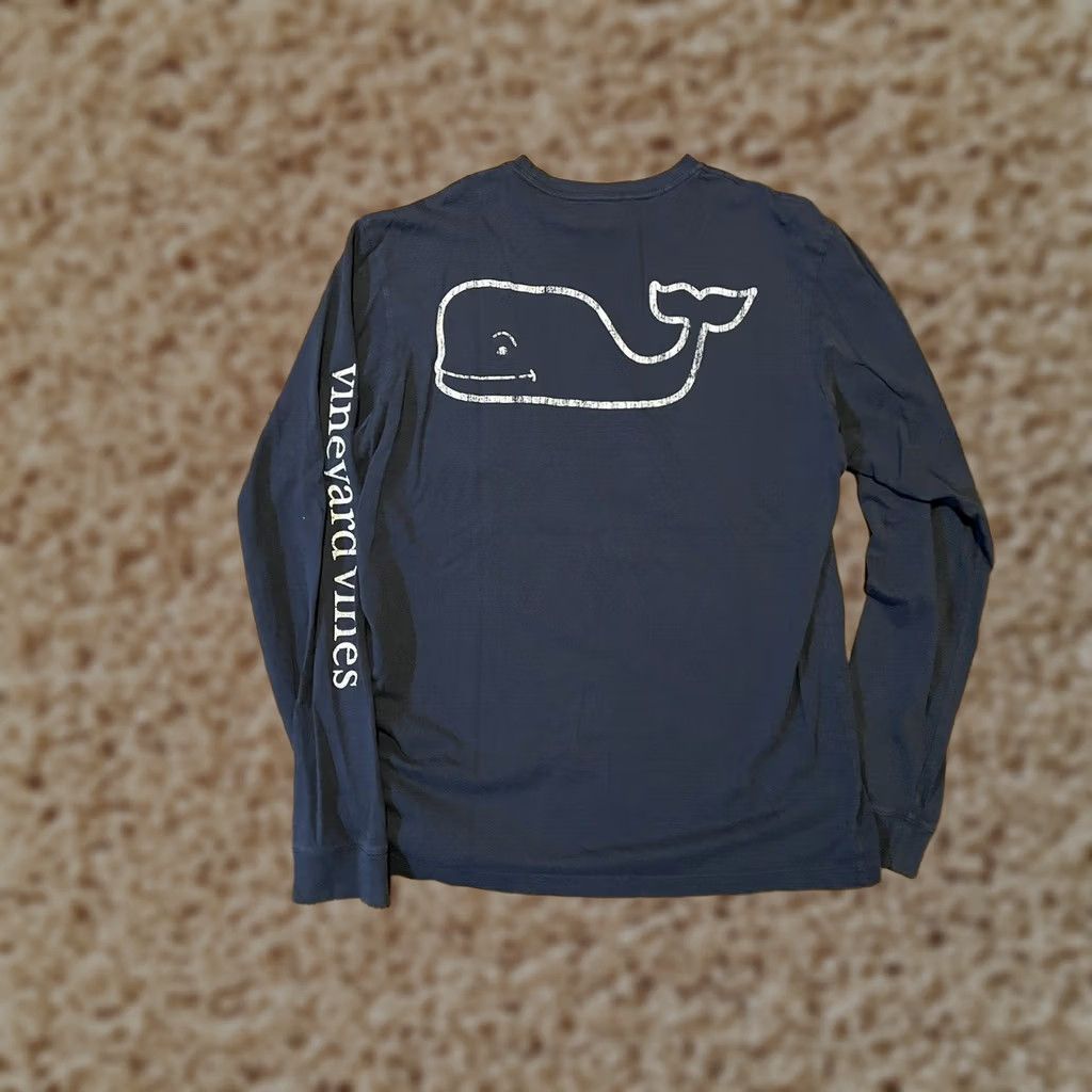 Vineyard Vines Vineyard Vines Pocket T-Shirt Men's S Navy Blue Whale Logo Preppy L/S Small Size US S / EU 44-46 / 1 - 1 Thumbnail