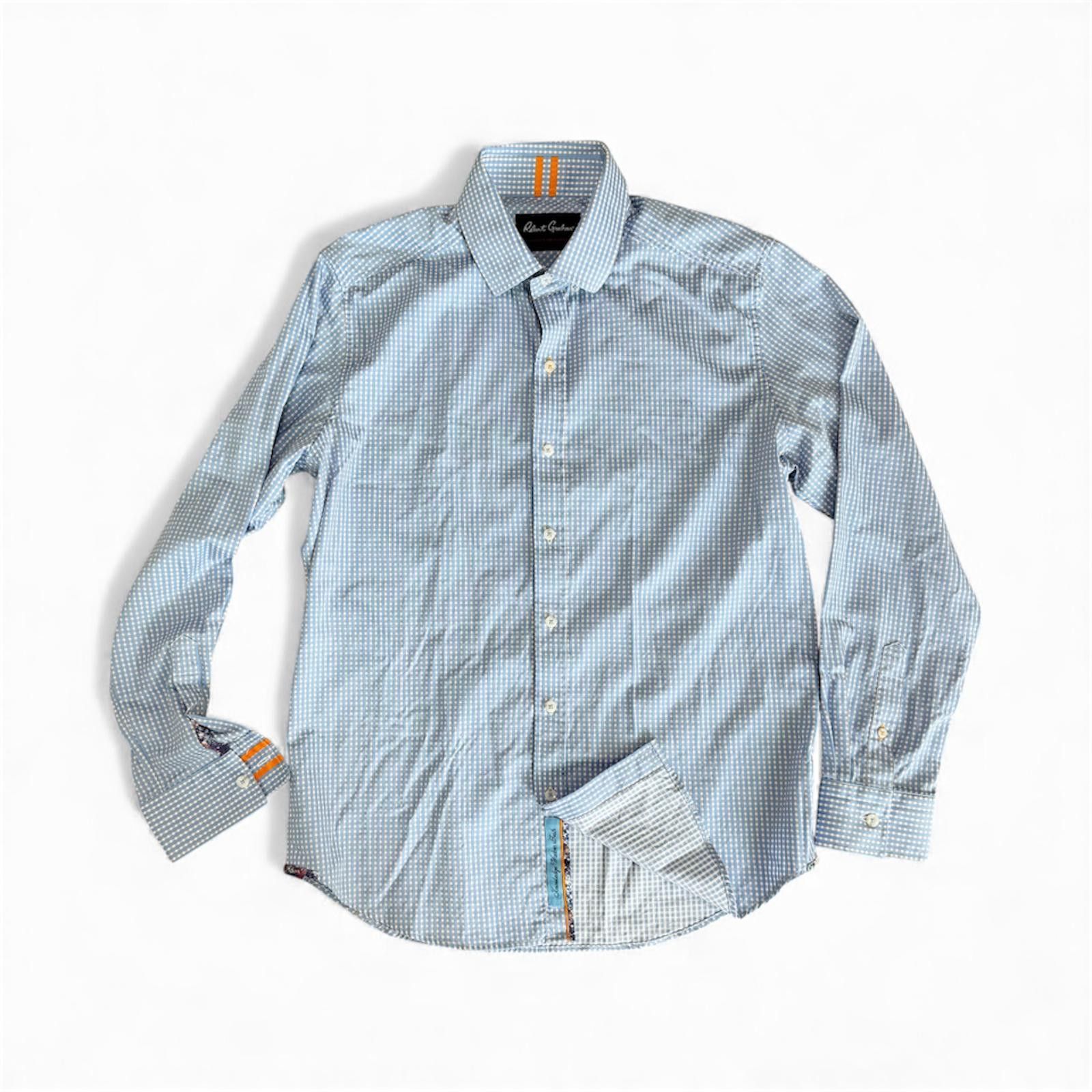 Robert Graham Robert Graham Men's Blue Checkered Dress Shirt Size L Size US L / EU 52-54 / 3 - 1 Thumbnail