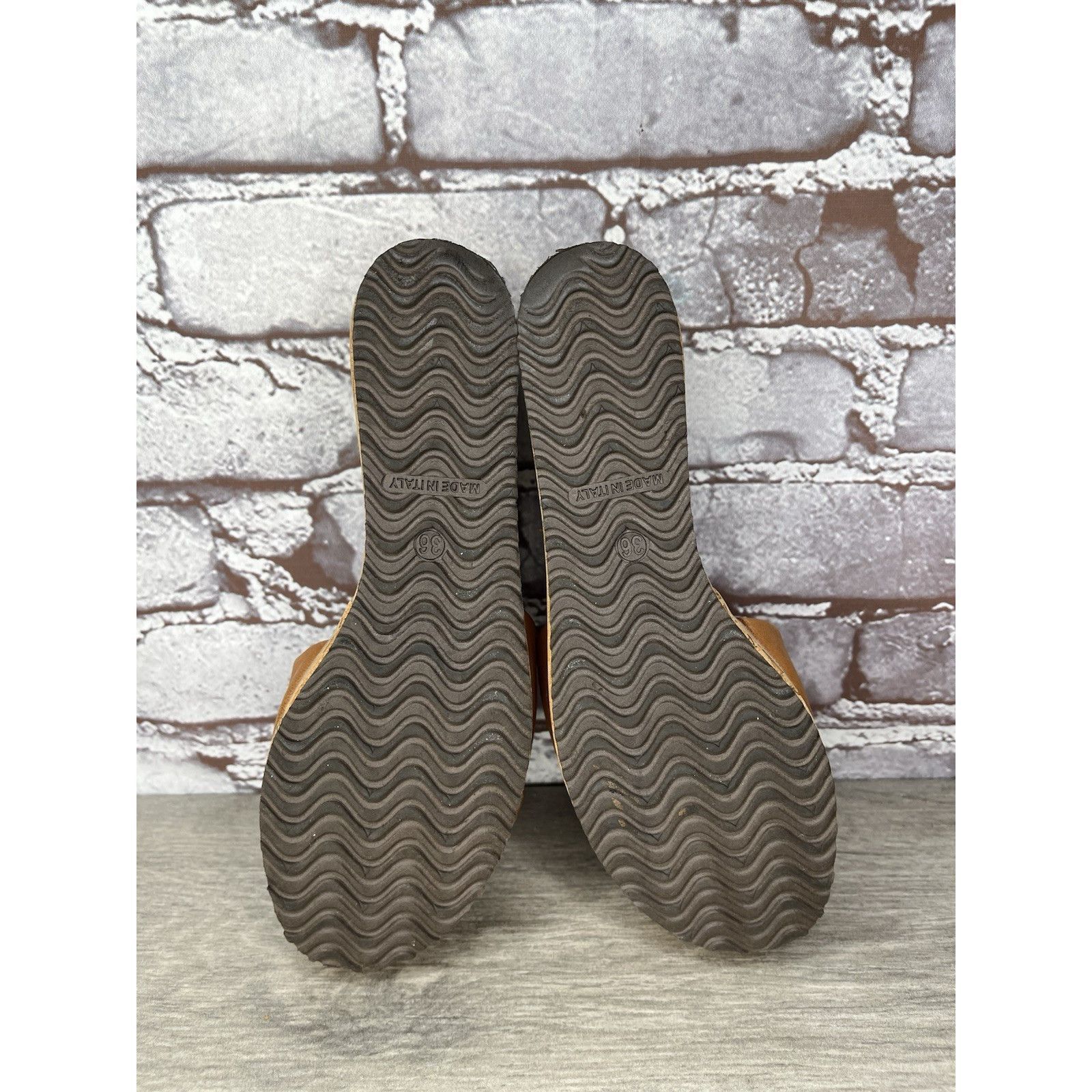 Sundae School Sundance Brown Leather Tan Wedge Cork Platform Sandals Slide Size US 6 / IT 36 - 23 Thumbnail